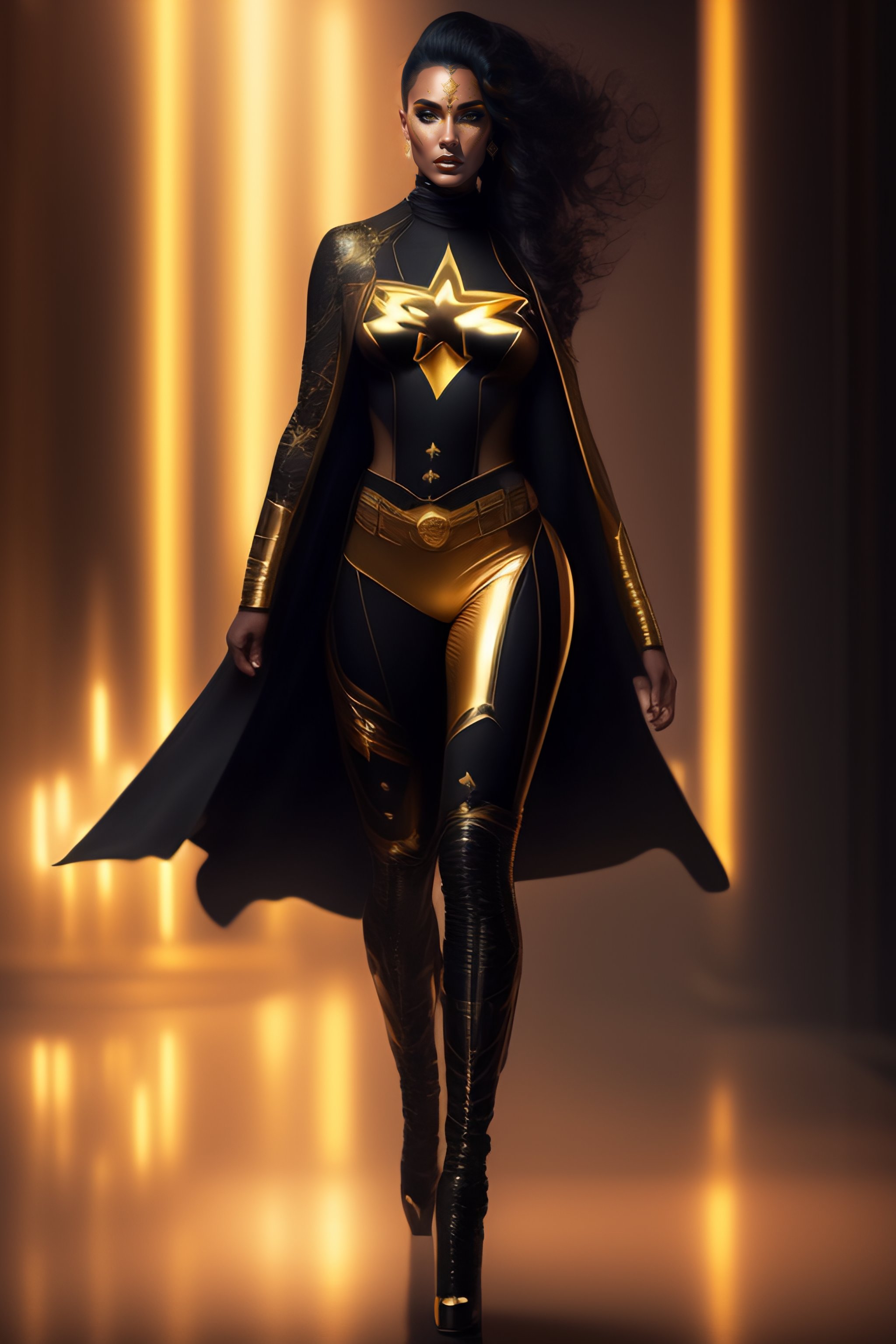 Lexica - black and gold body paint