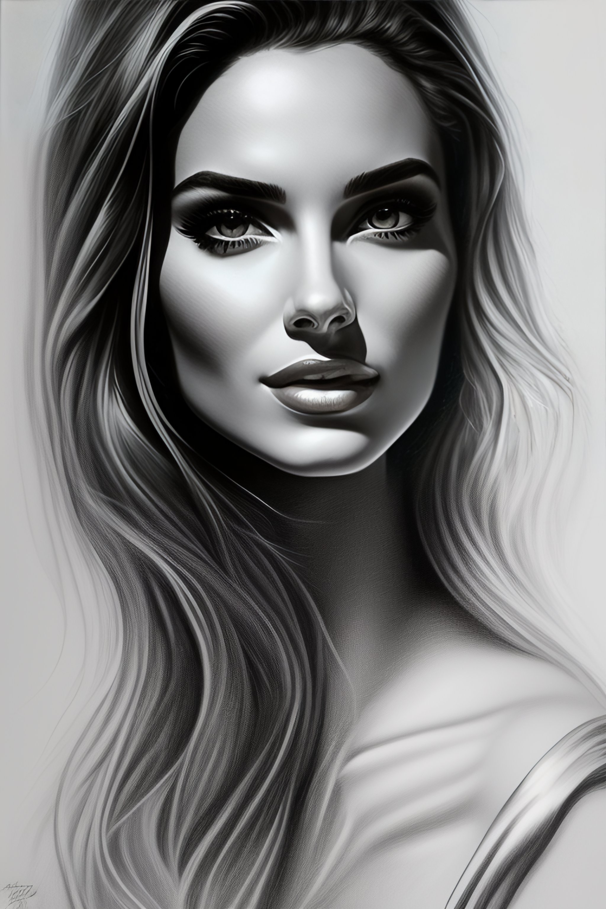 Lexica - ! dream drawing of a very beautiful woman, highly detailed ...