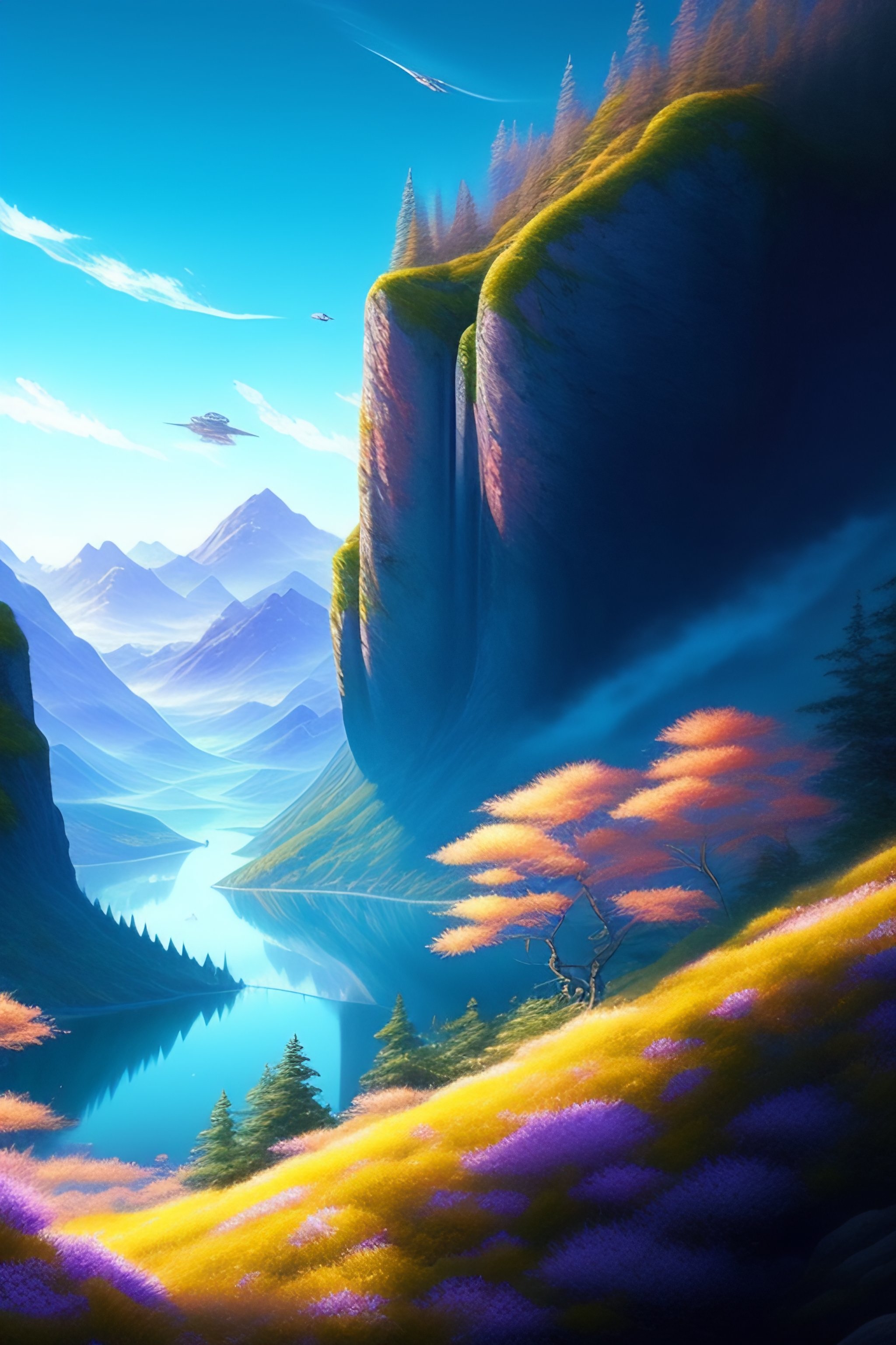 Lexica - Landscape anime, realistic and natural, , detailed full-color ...