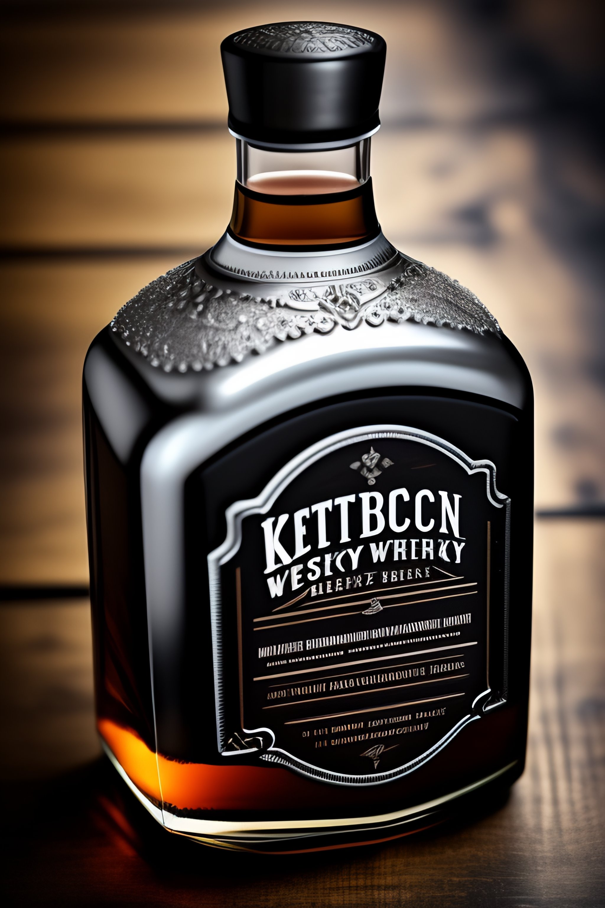Lexica - Kentucky bourbon whiskey metallic silver sprocket gear label ...
