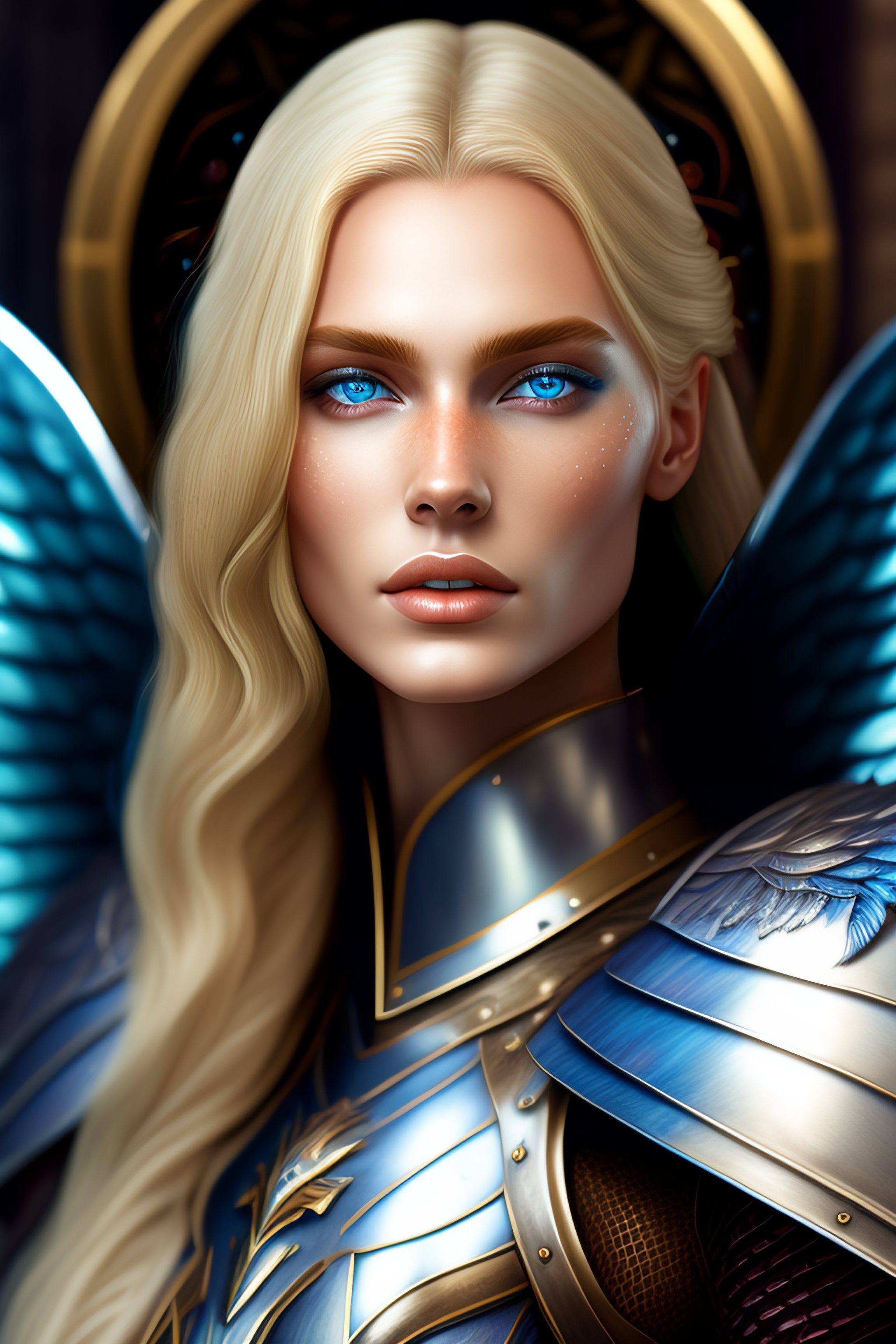 Lexica - Ethereal female warrior archangel, hauntingly beautiful, long ...