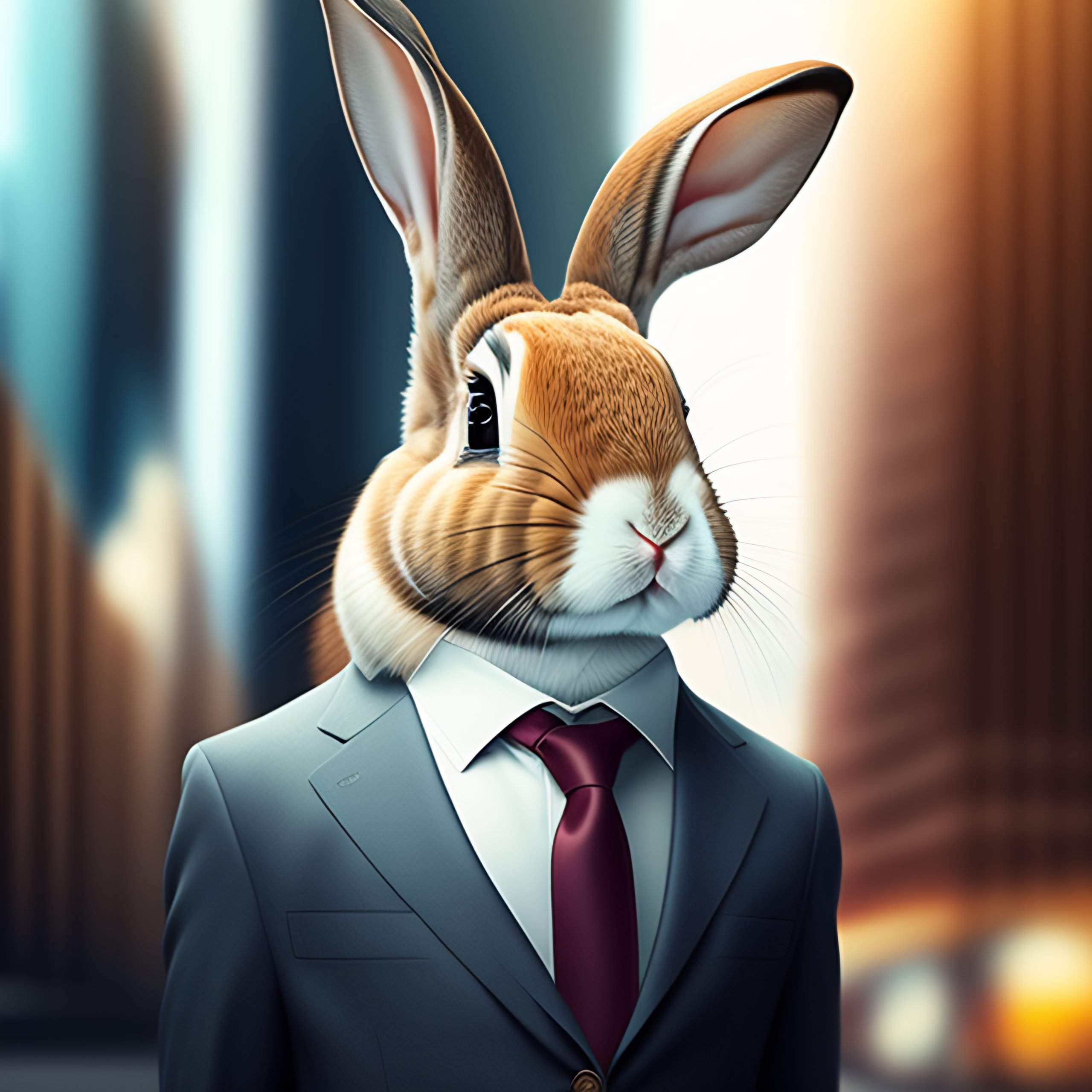 Lexica - Female bunny as a businessman