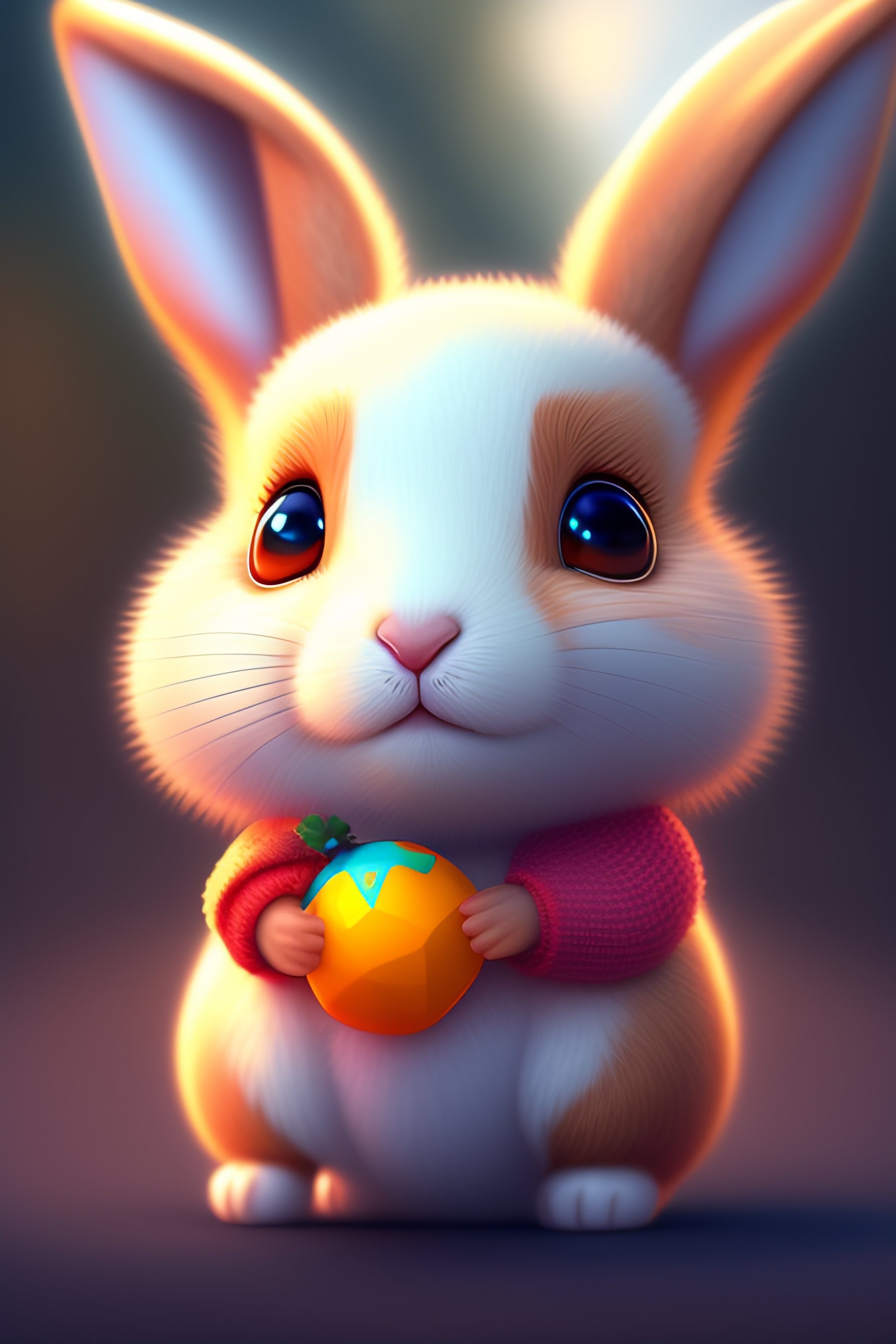 Lexica - Cute and adorable cartoon rabbit baby, fantasy, dreamlike ...