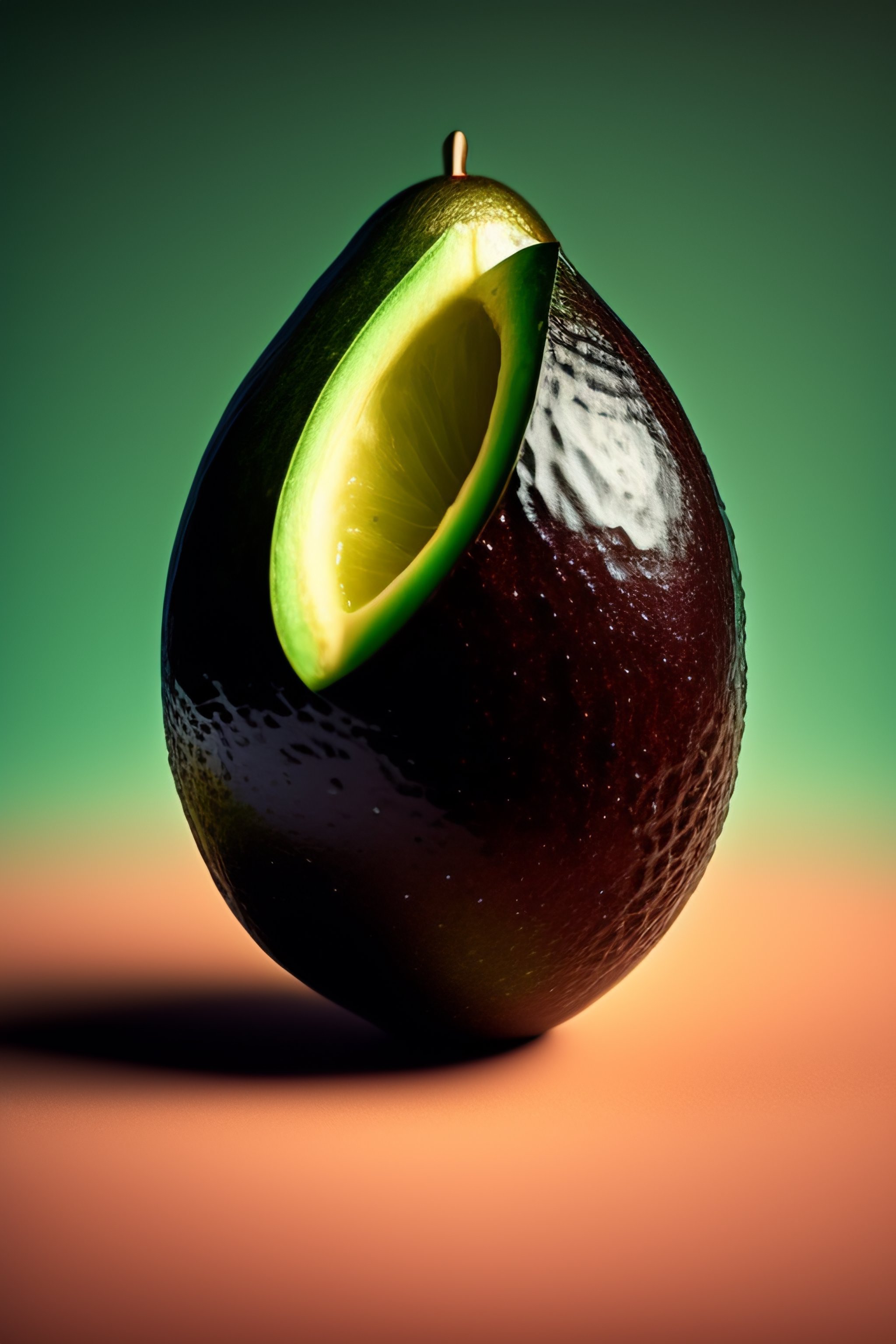 Lexica - Portrait of an avocado, close up, hyper real