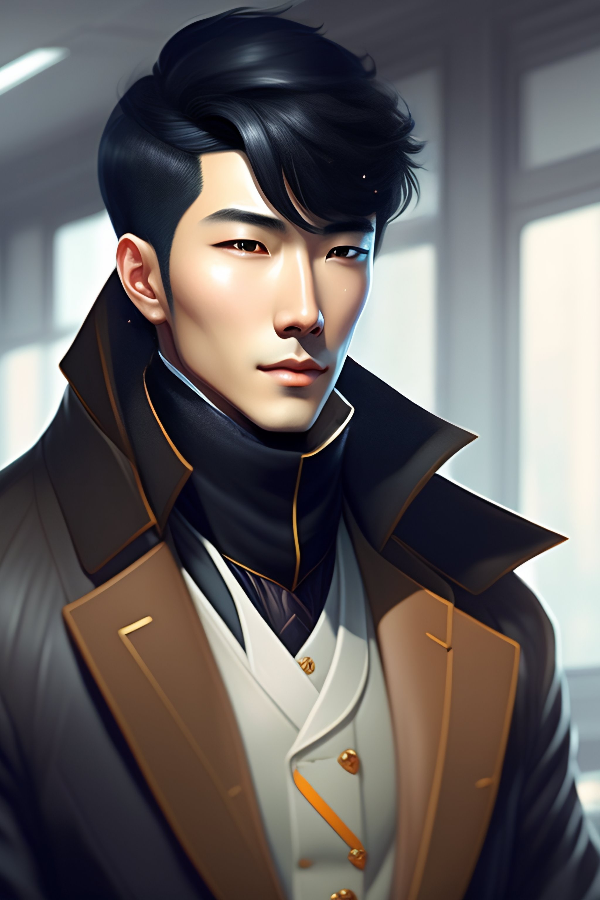 lexica-handsome-anime-man-with-short-black-hair-wearing-coat-and-no