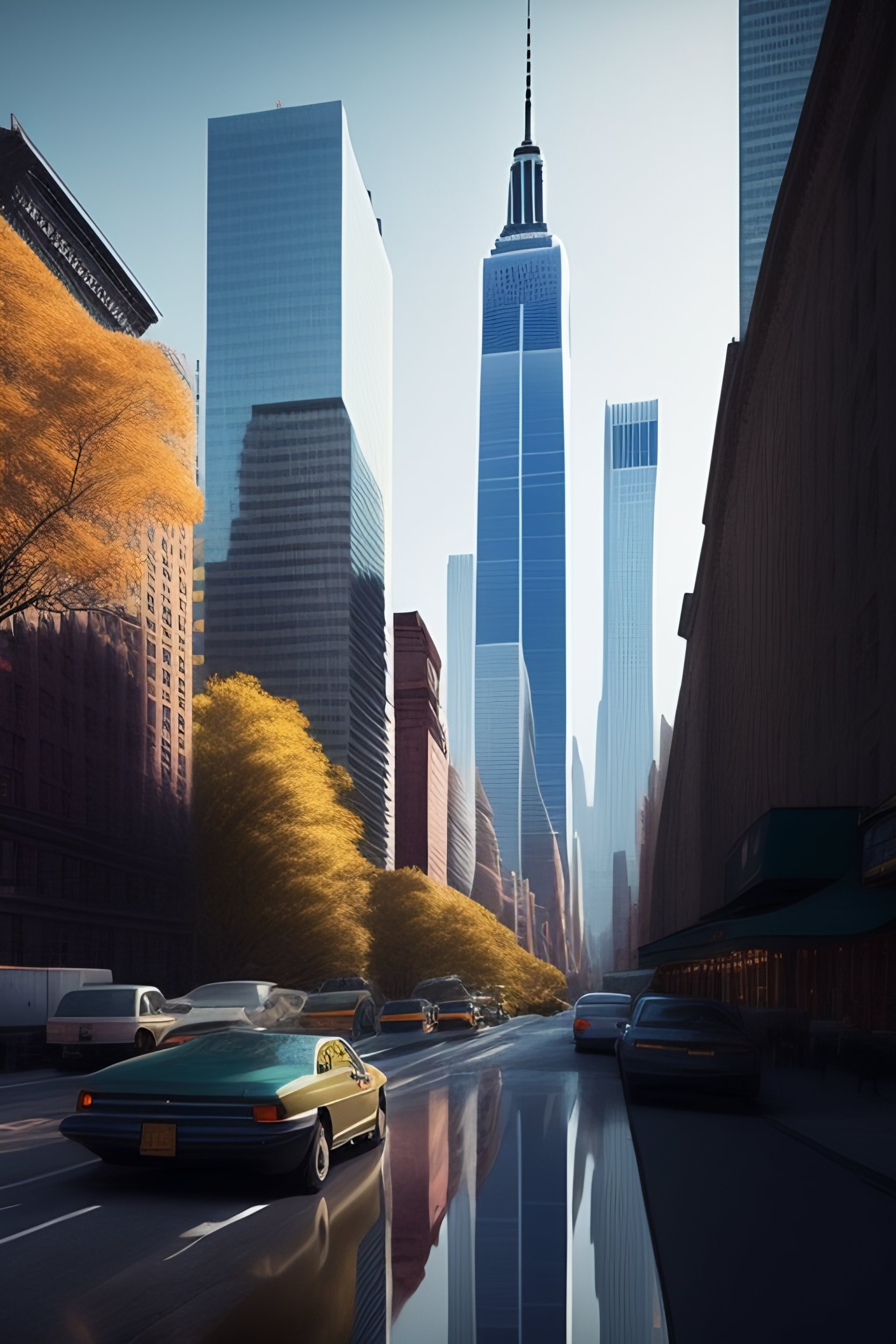 Lexica Pastel new york city, hyper realistic, ultra detailed, ar 32