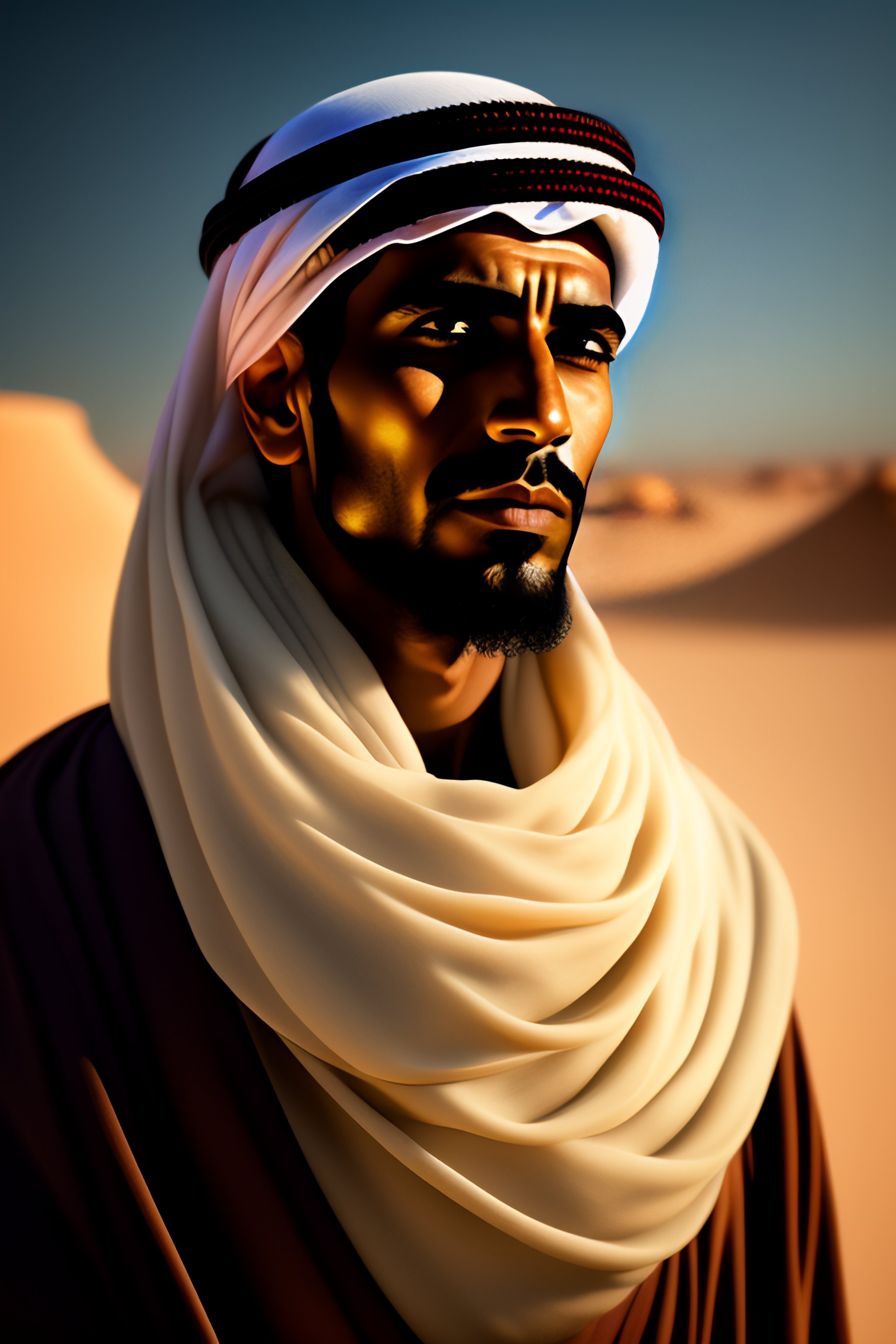 Lexica - Portrait of Arab man