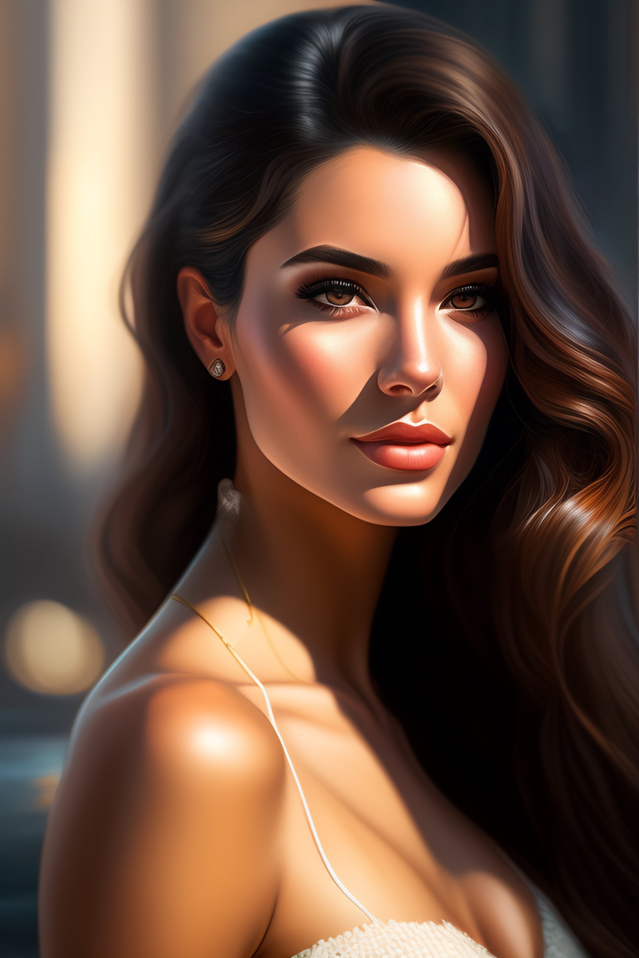 Lexica - Photo of a gorgeous young woman in the style of stefan kostic ...