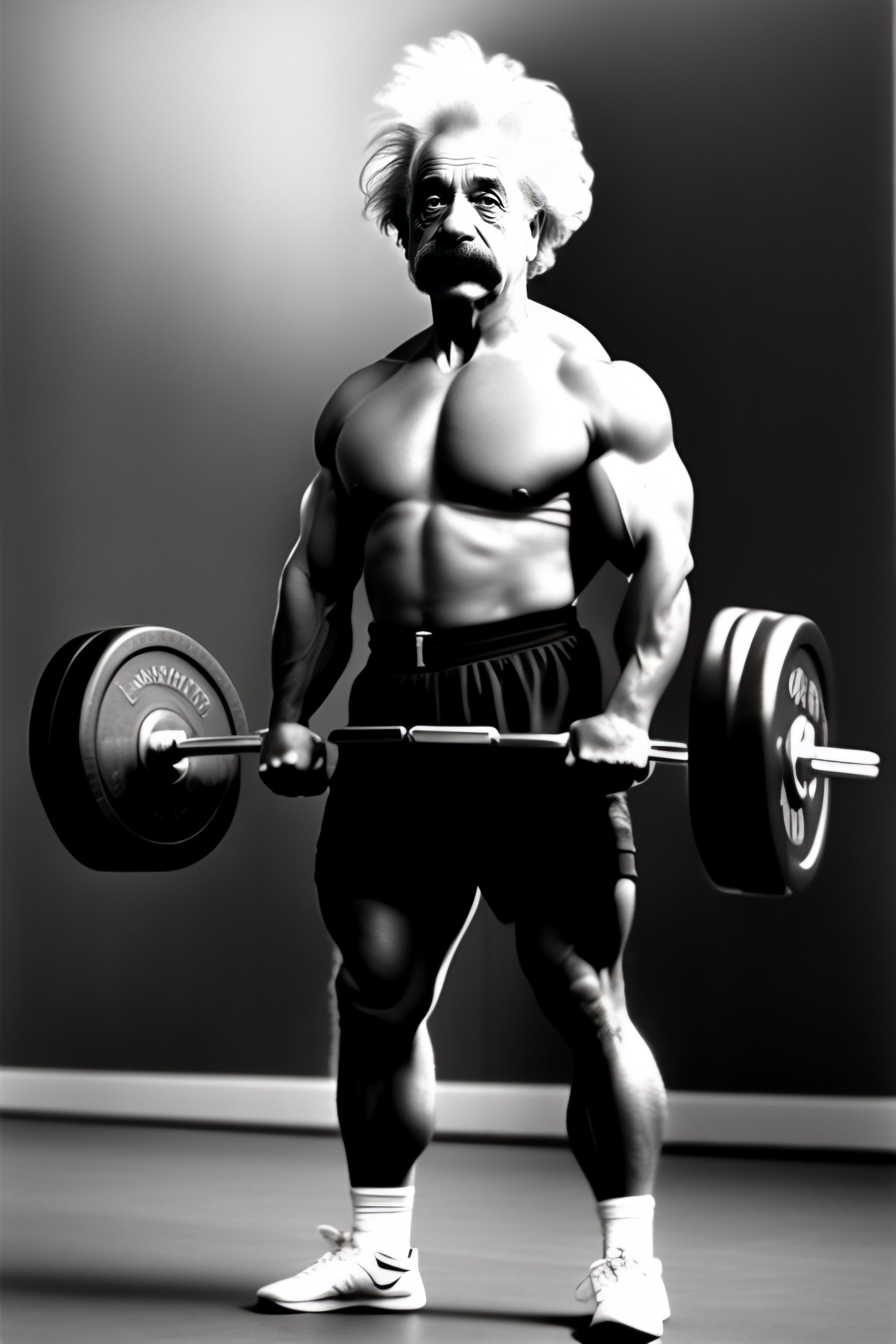 Lexica - Albert Einstein weightlifting
