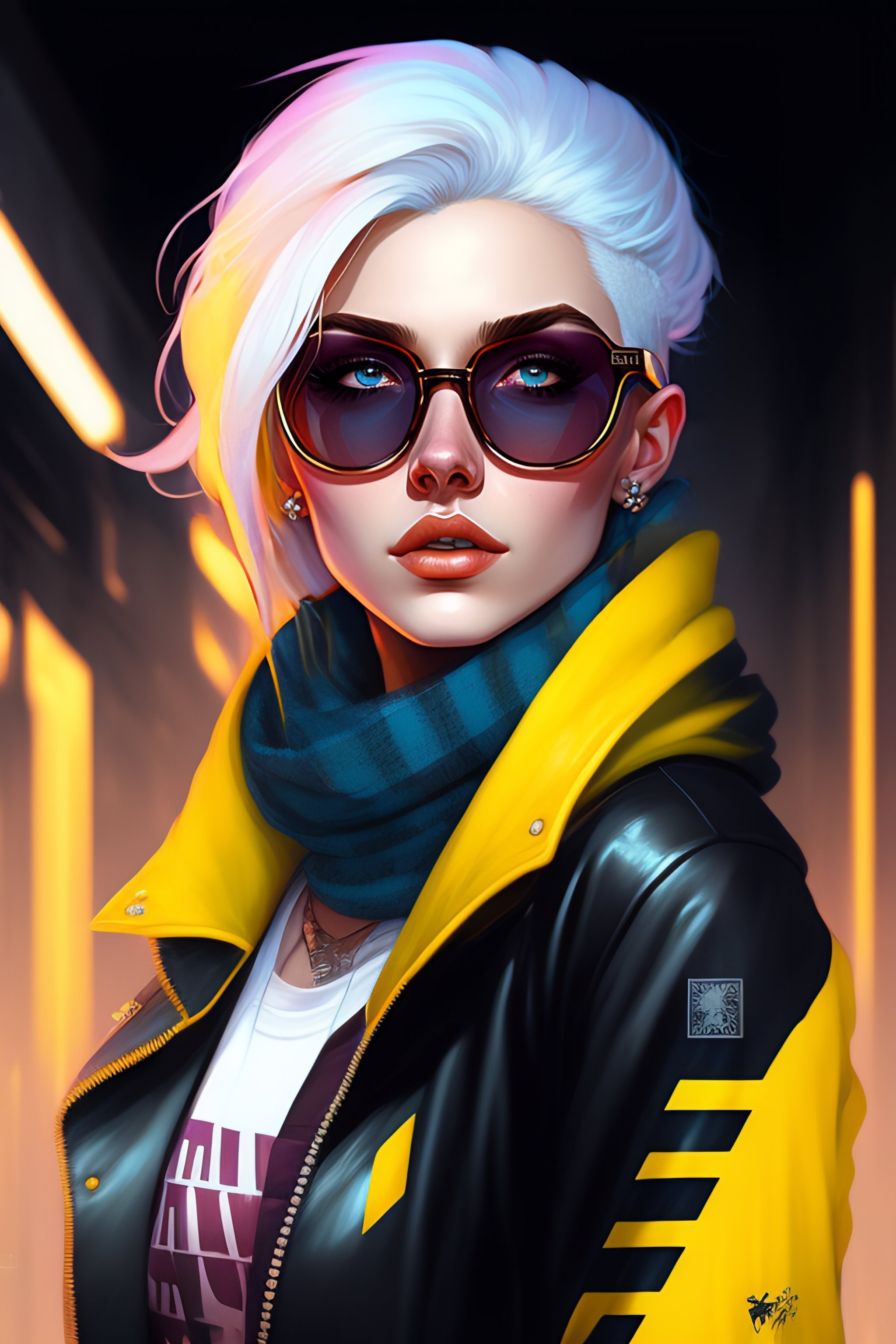 Lexica - Full highly detailed portrait of a sewer emo punk woman ...