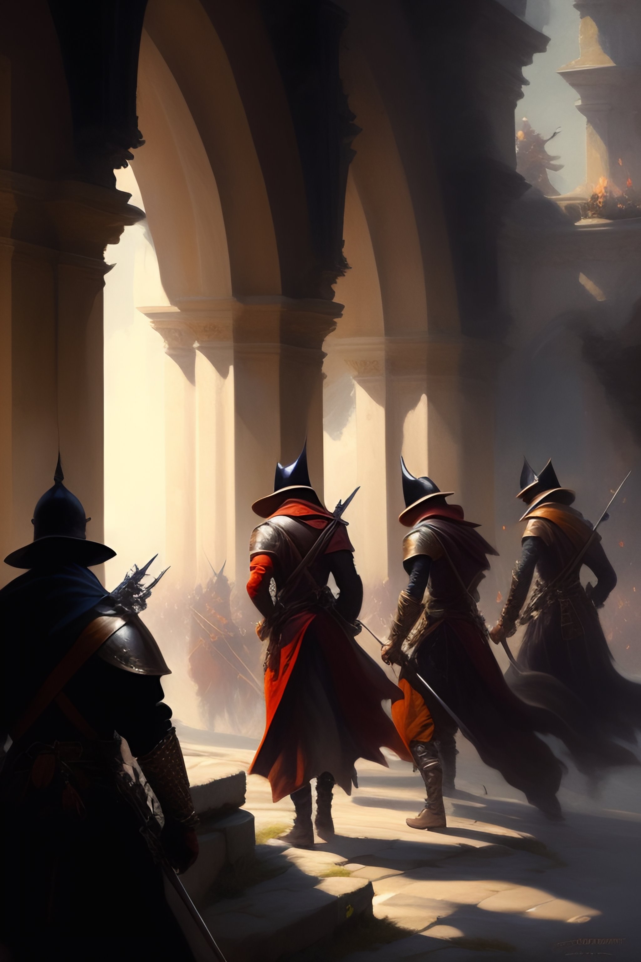 Lexica - A group of French Musketeers, by greg rutkowski