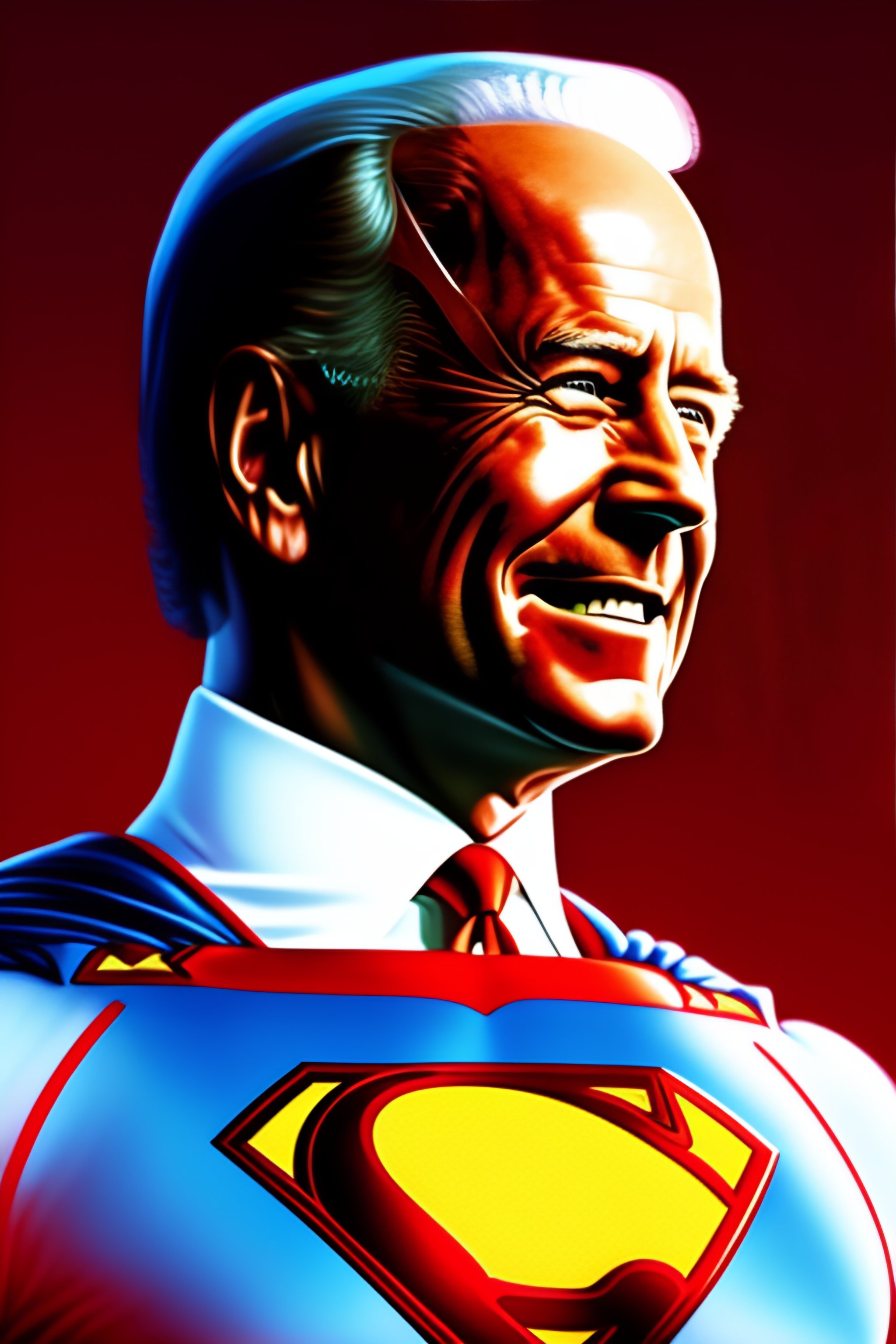 Lexica - A detailed portrait of president Biden as superman