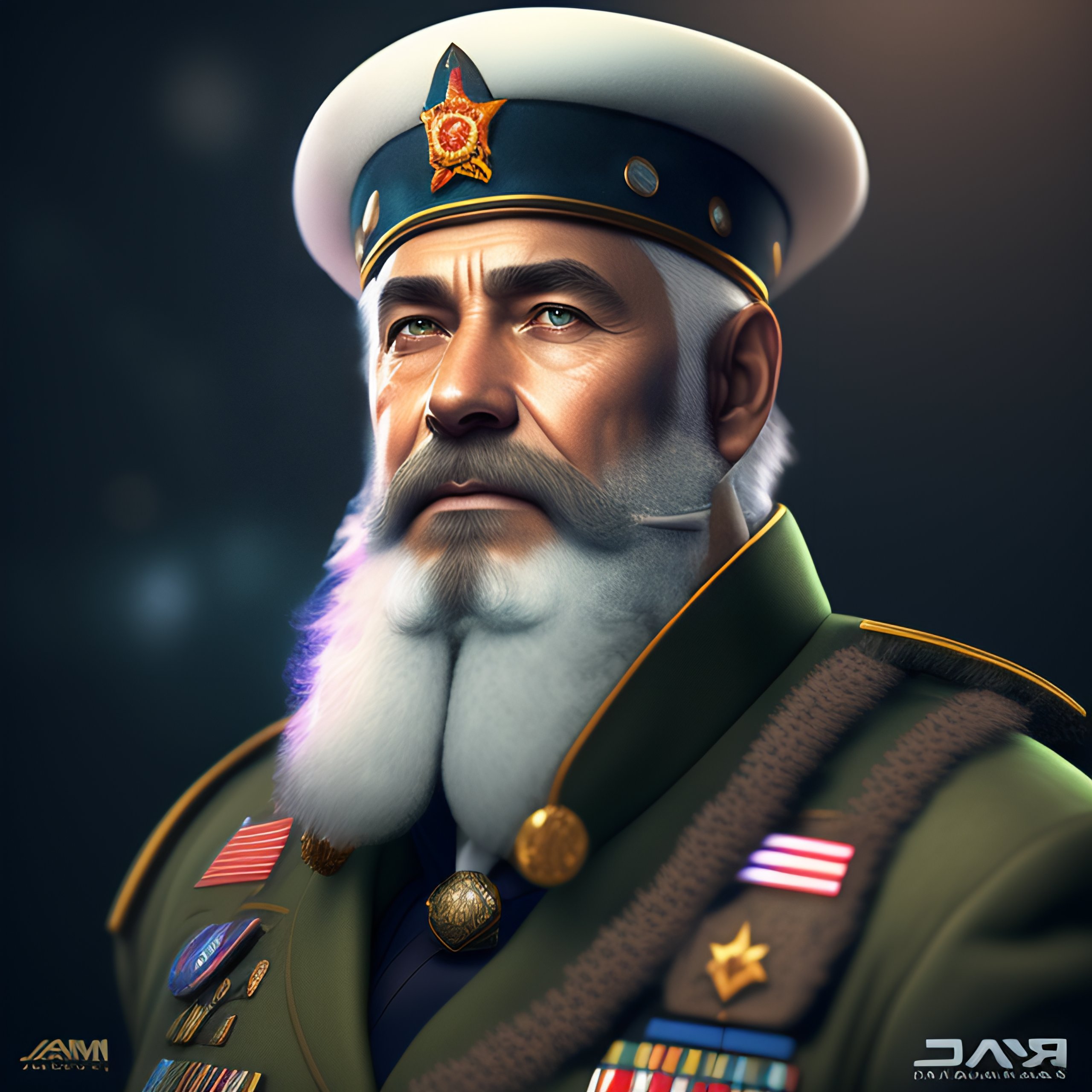 Lexica - Professional digital art of space army navi admiral middle age ...