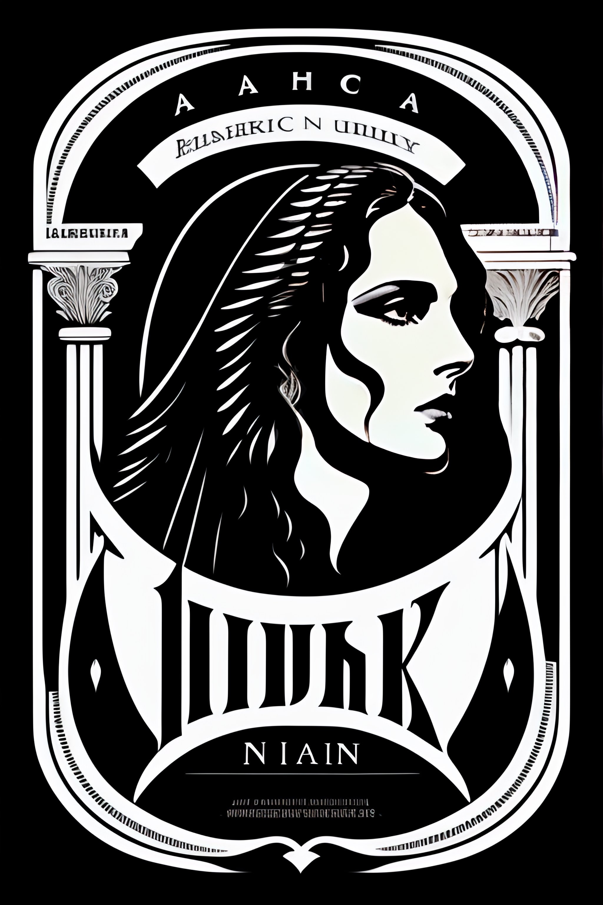 Lexica Black on white text, gothic typeface, legible font, indian