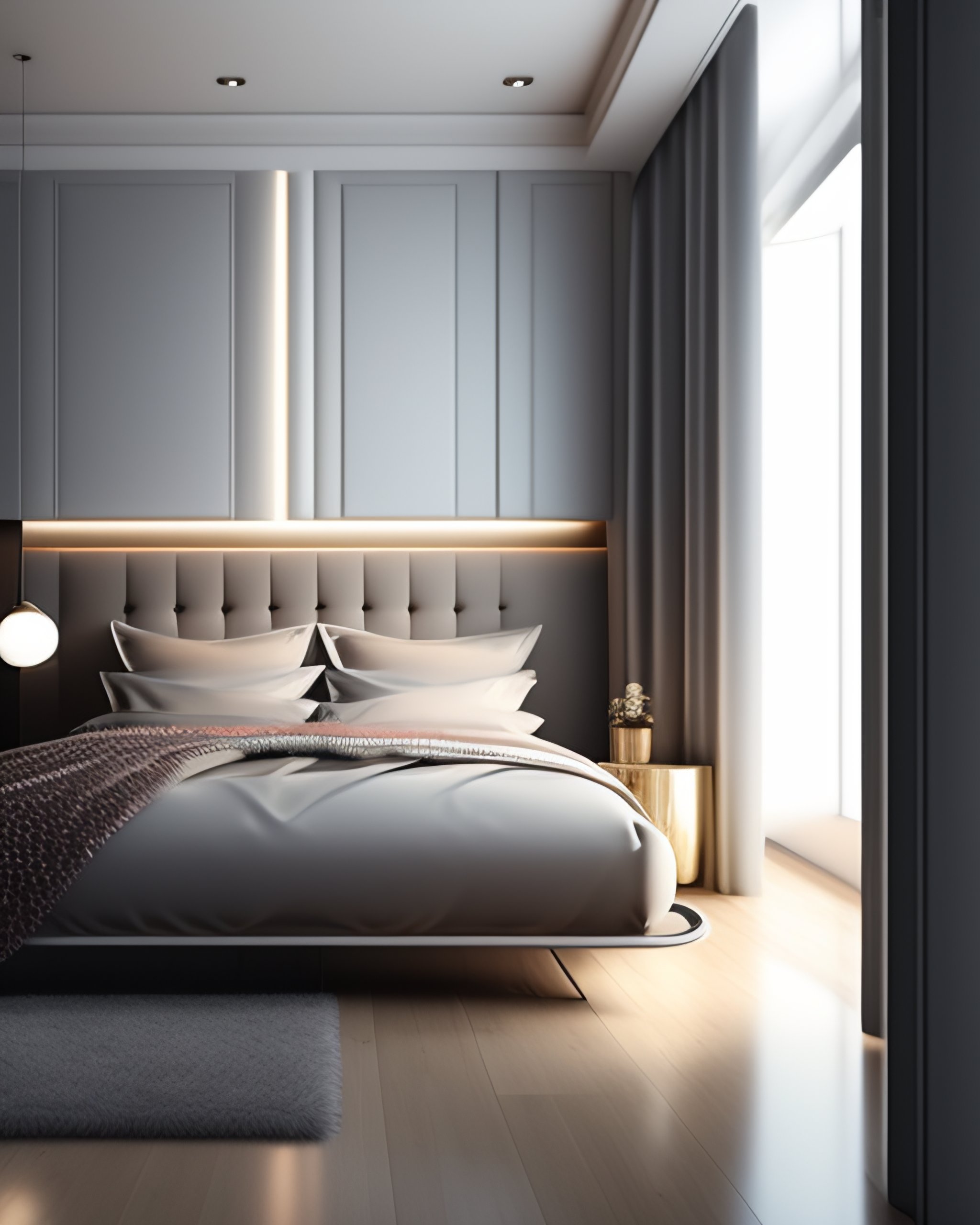 Lexica - White colour , bedroom interior