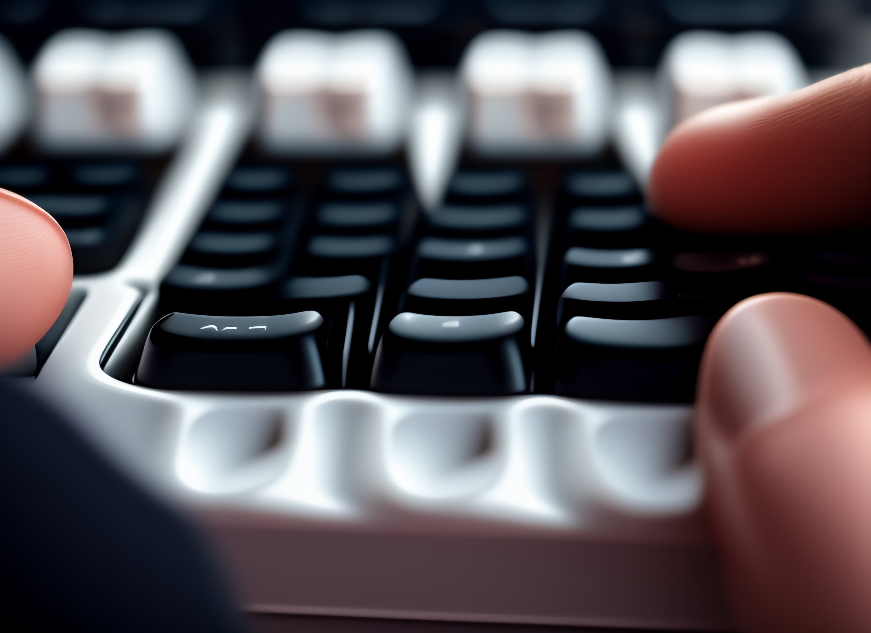 Lexica - Hands on braille keyboard, intrincate details
