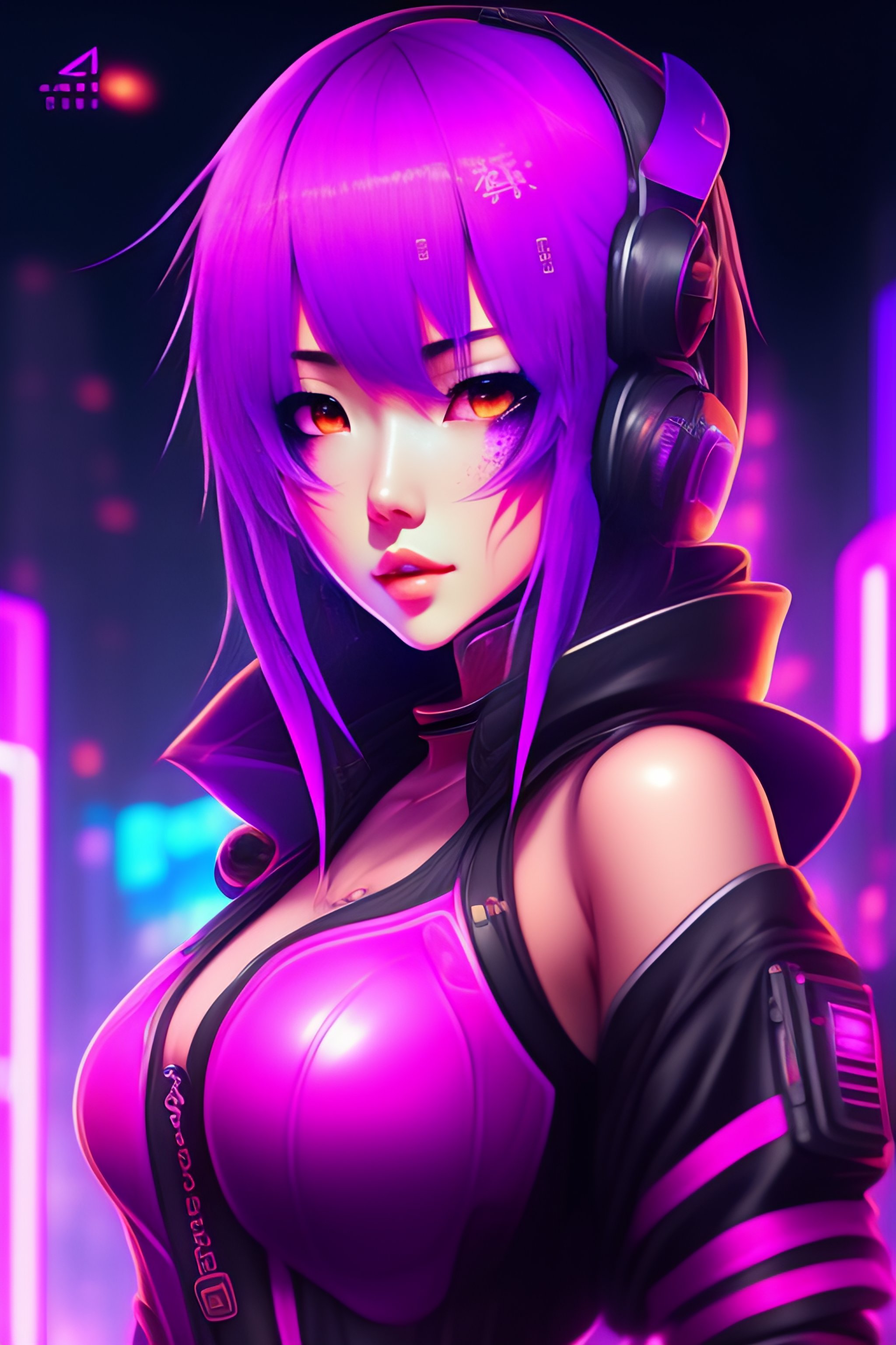 Lexica - anime cyberpunk girl