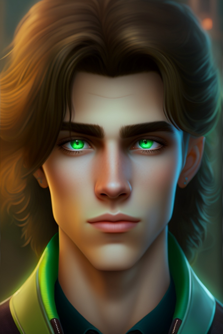 Lexica - Ethan, a spirited youth with unruly brown hair and piercing ...