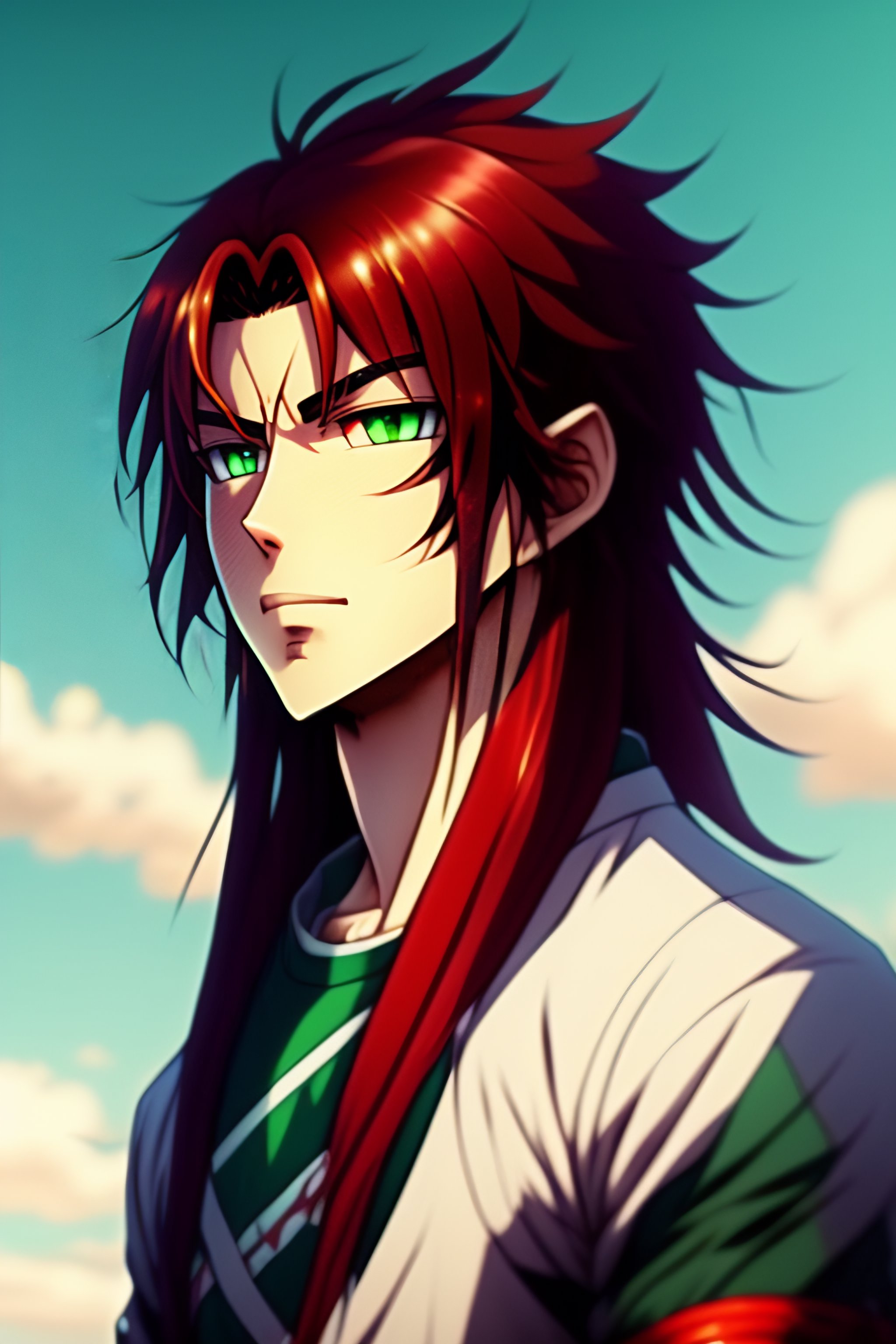 red-hair-green-eyes-anime-boy