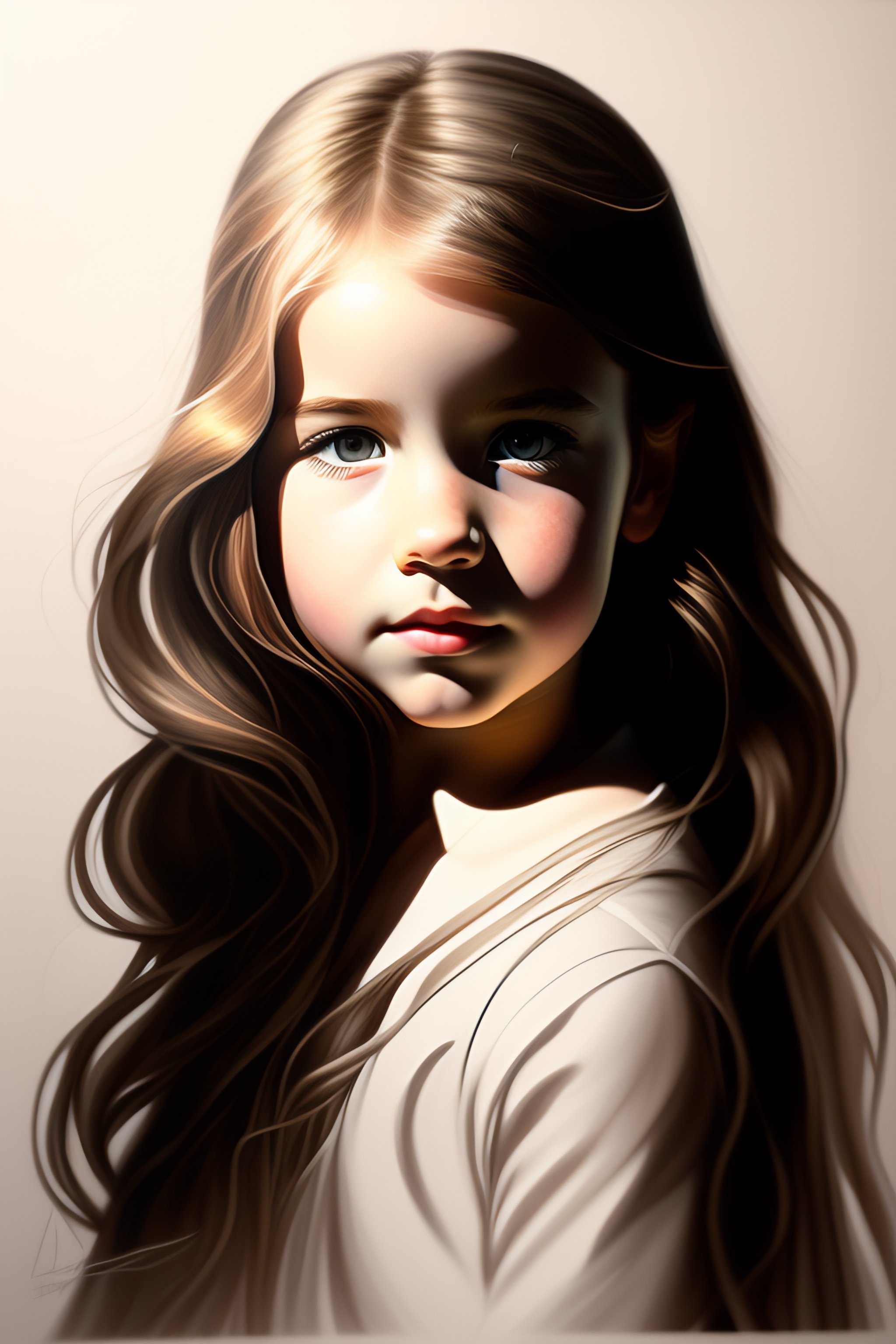 Lexica - Line drawing of girl by concept artists, blunt borders, rule ...