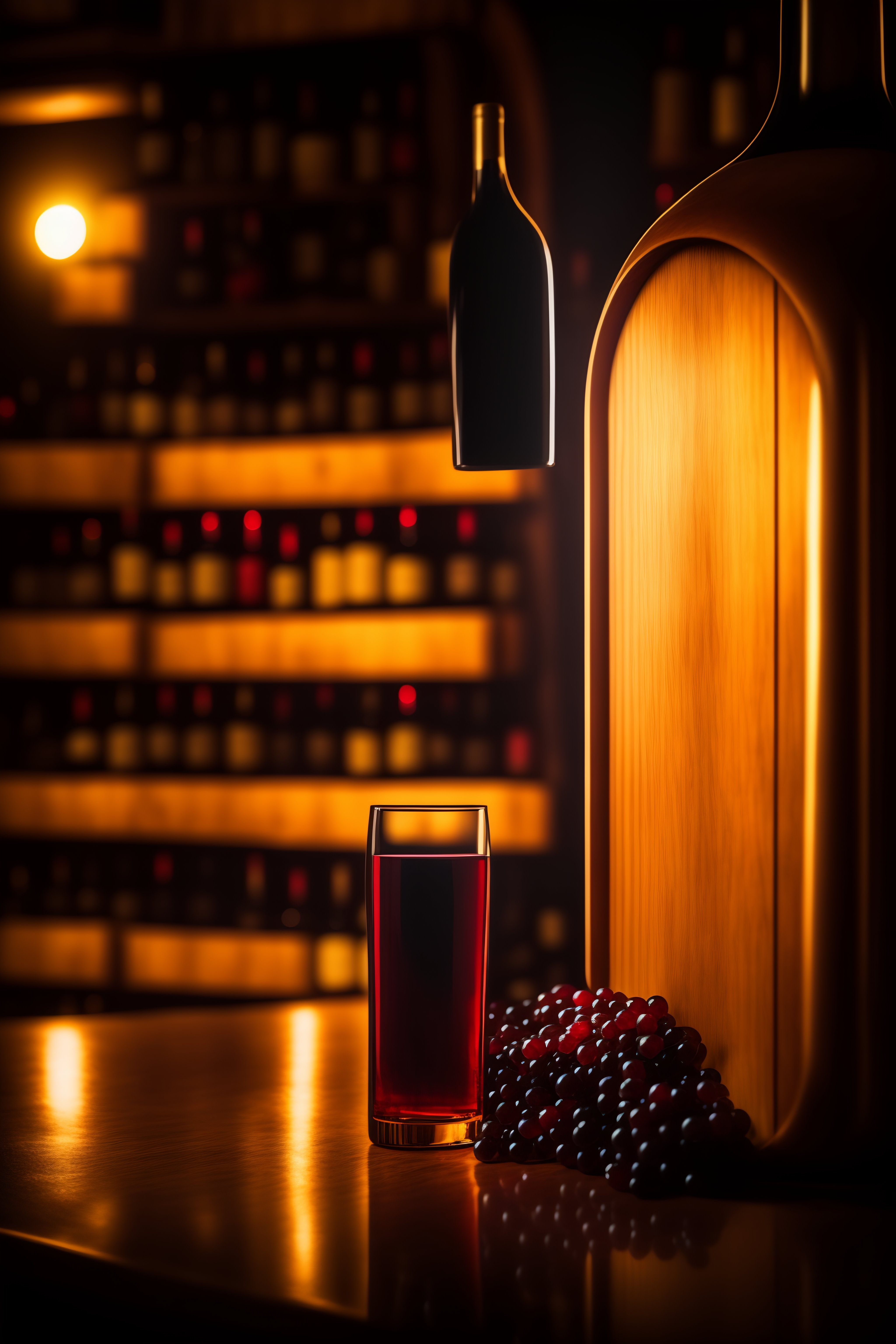 Lexica - Wooden cases of wine in a cellar