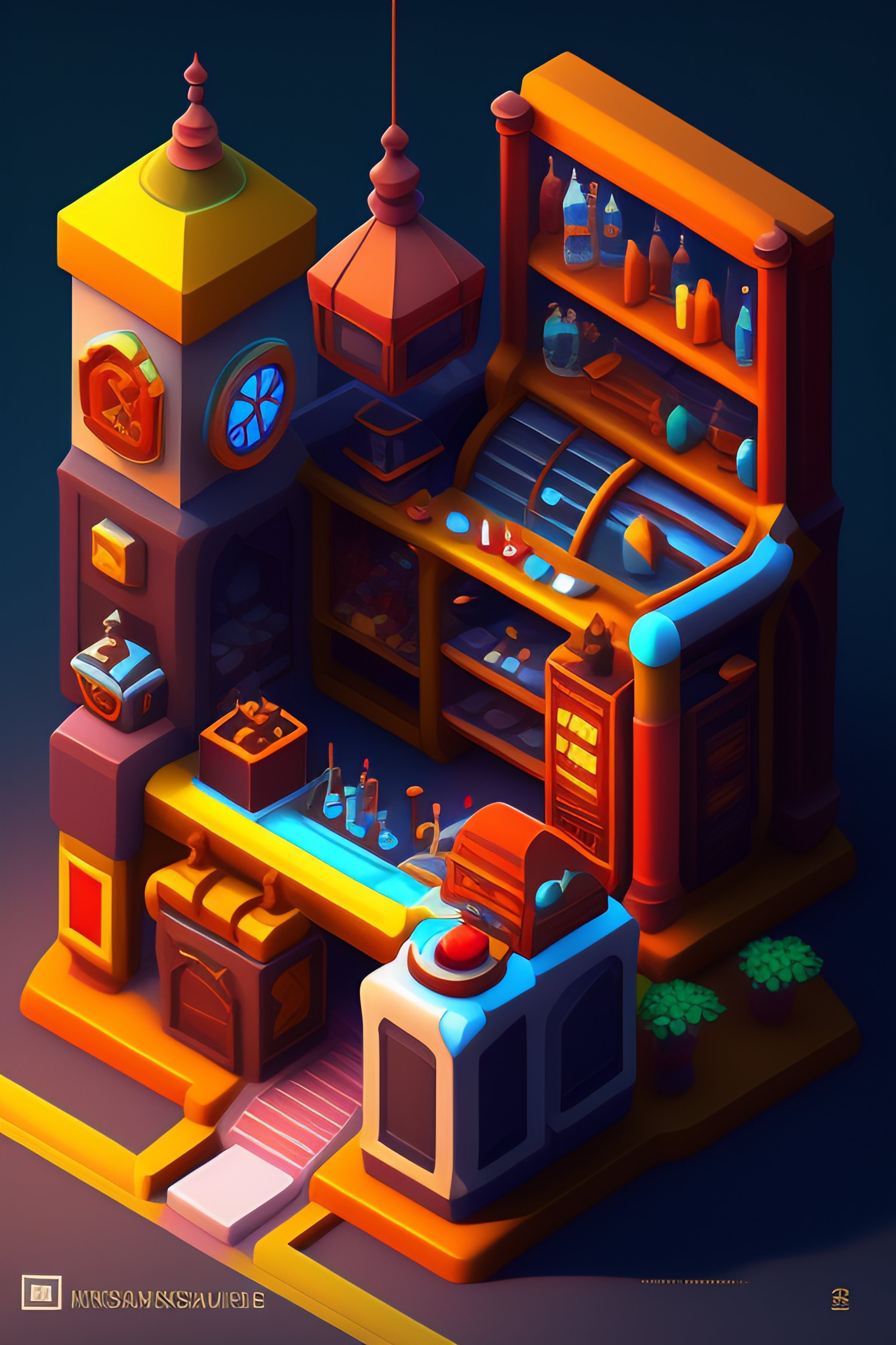 Lexica Isometric Mad Laboratory Concept Art By Senior Environment Artist Featured On 6531
