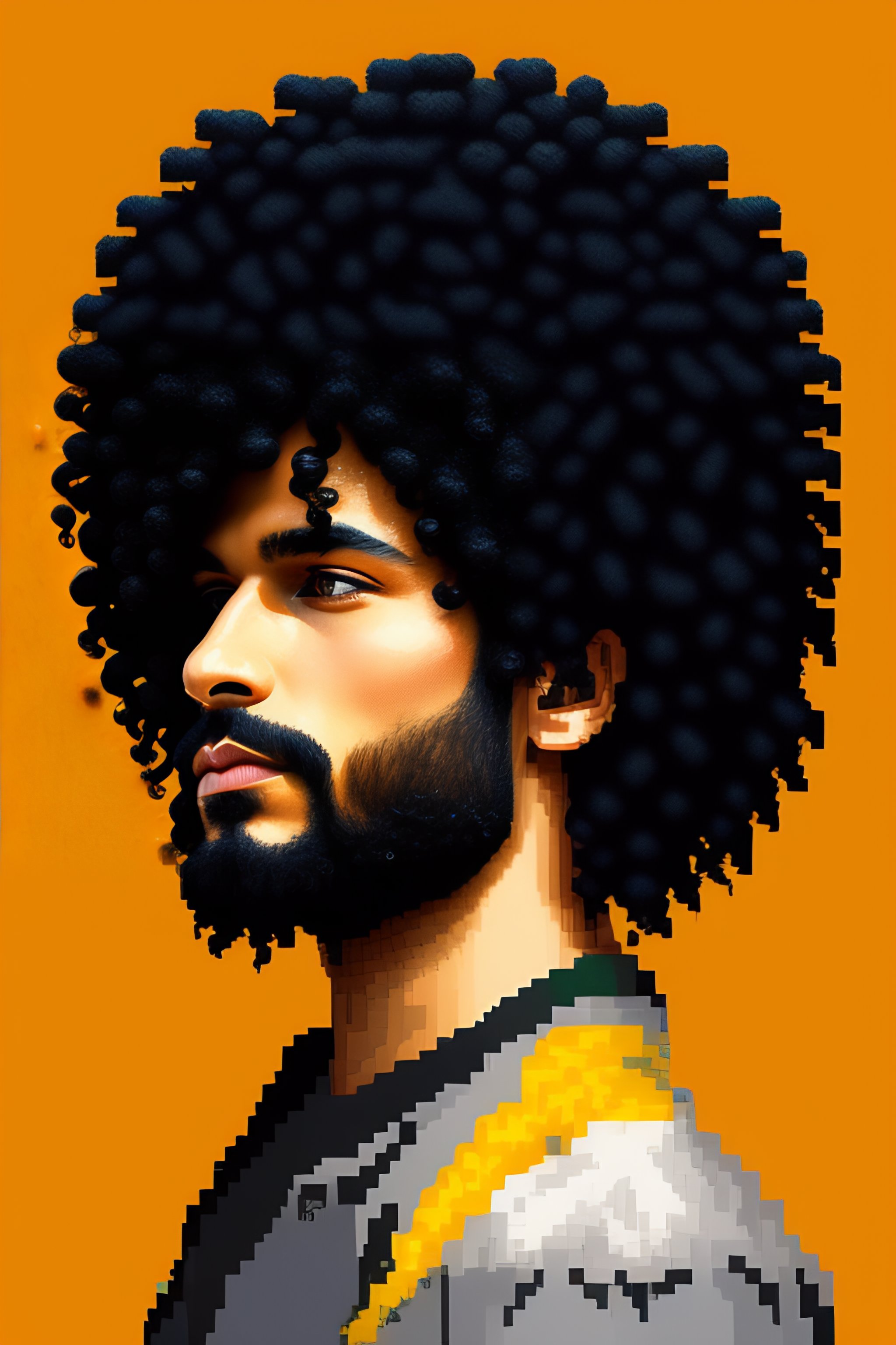 Lexica Man With Curly Hair Pixel Art