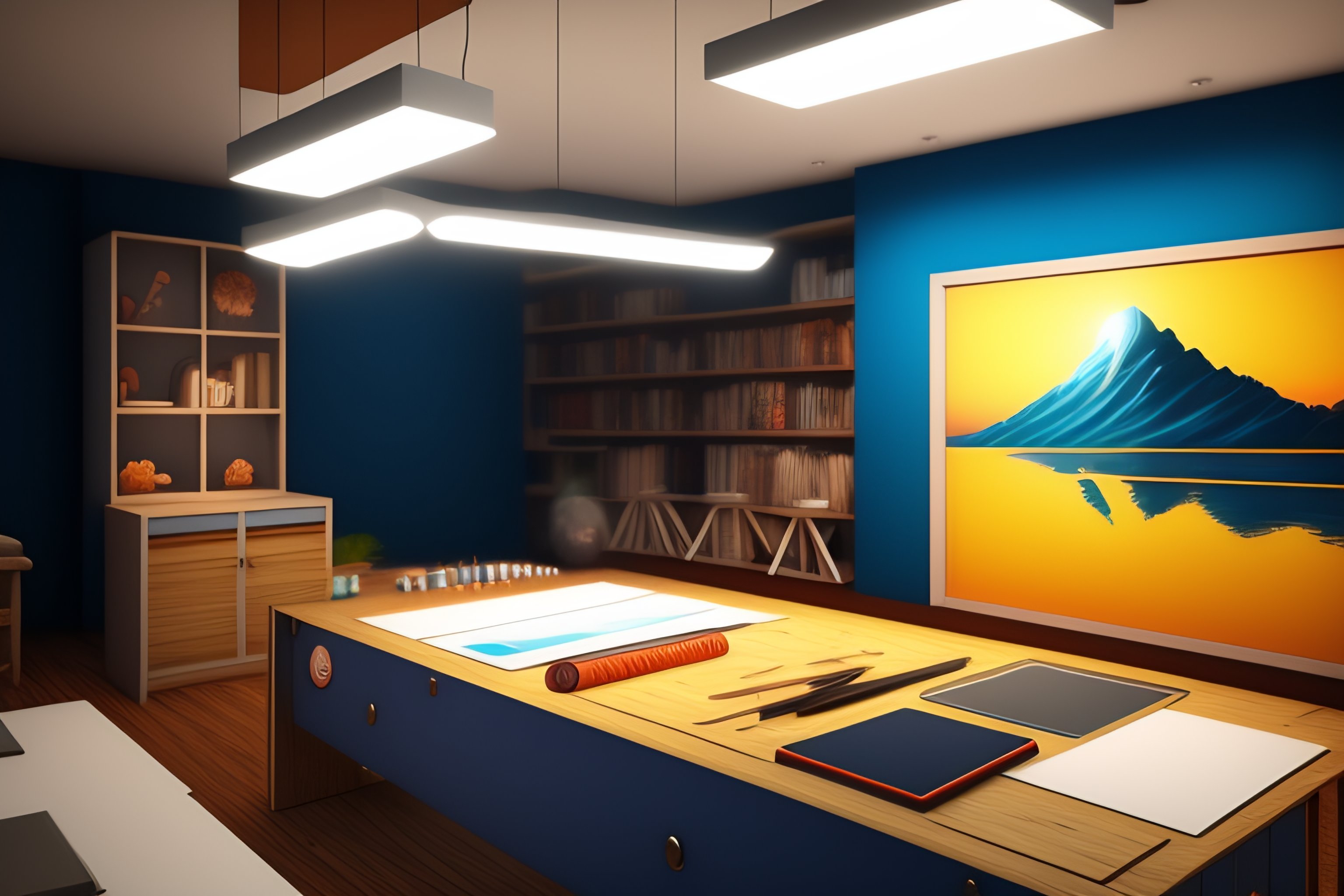 Lexica Bed room . a manga artist manga style