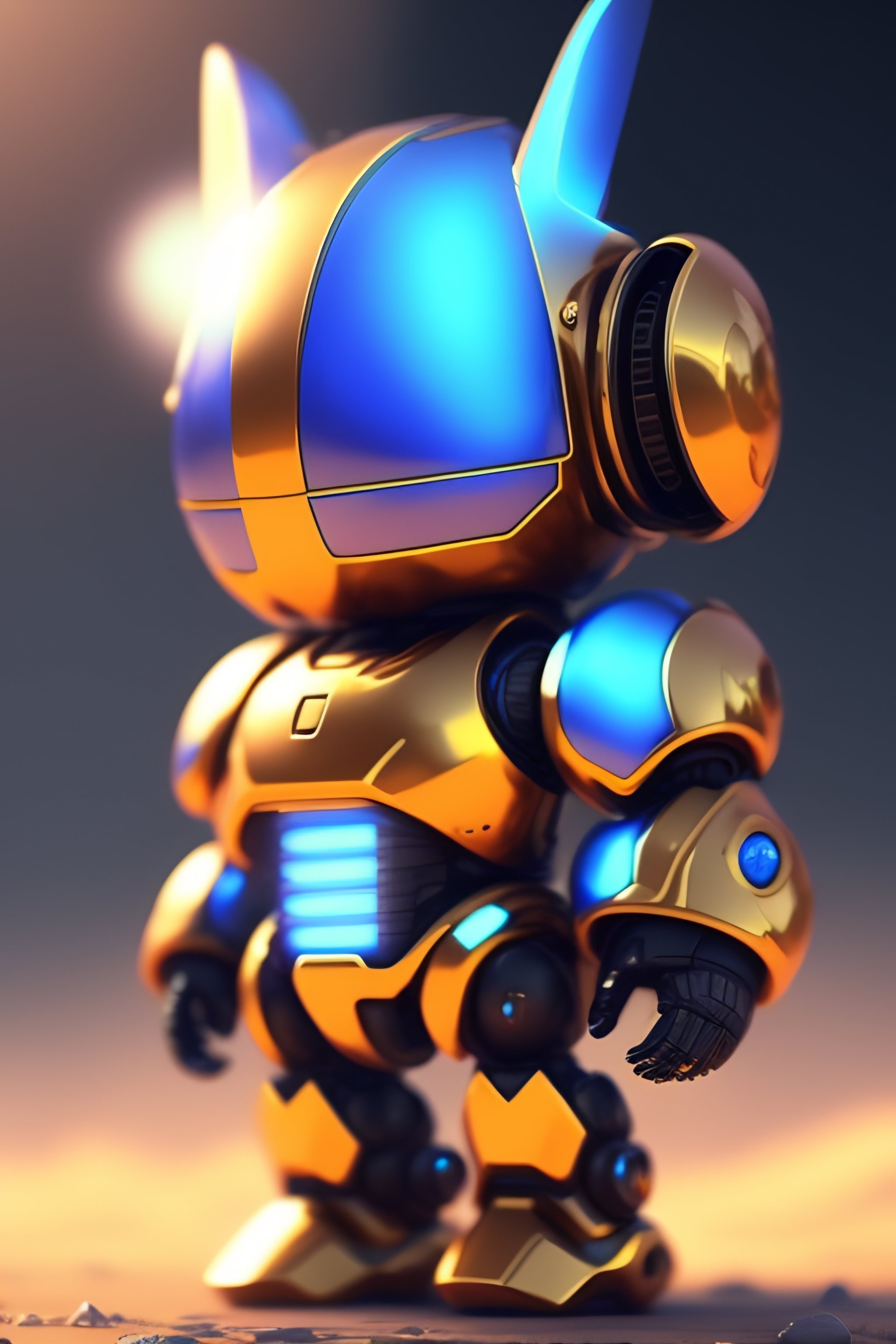 Lexica - Prototype solar powered android robot, clean, blue sky, video ...