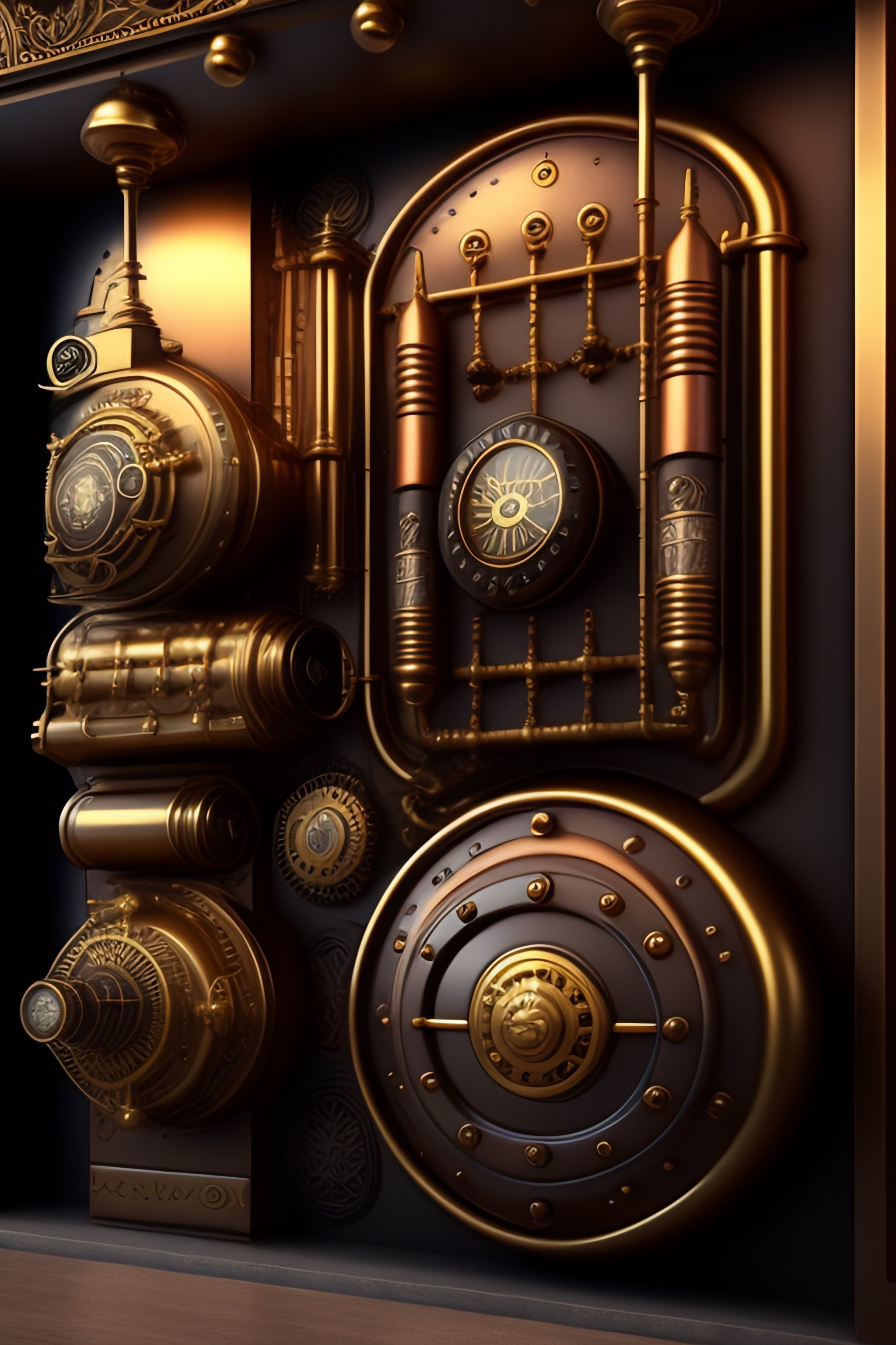 Lexica - Steampunk style, wall texture, cinematic style, with ...
