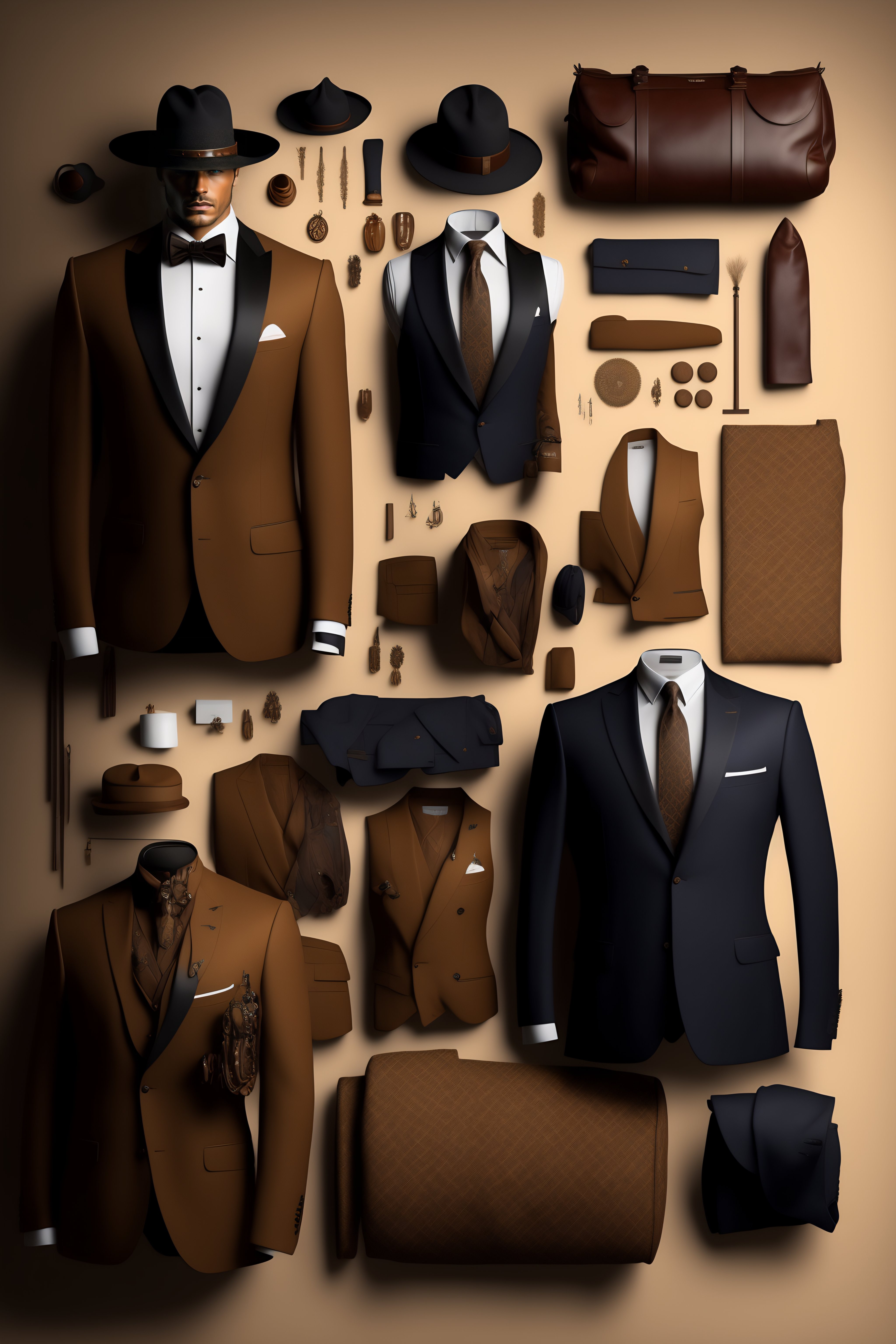 Lexica - [2-piece suit], Costumes and props, Knolling, Knolling layout ...