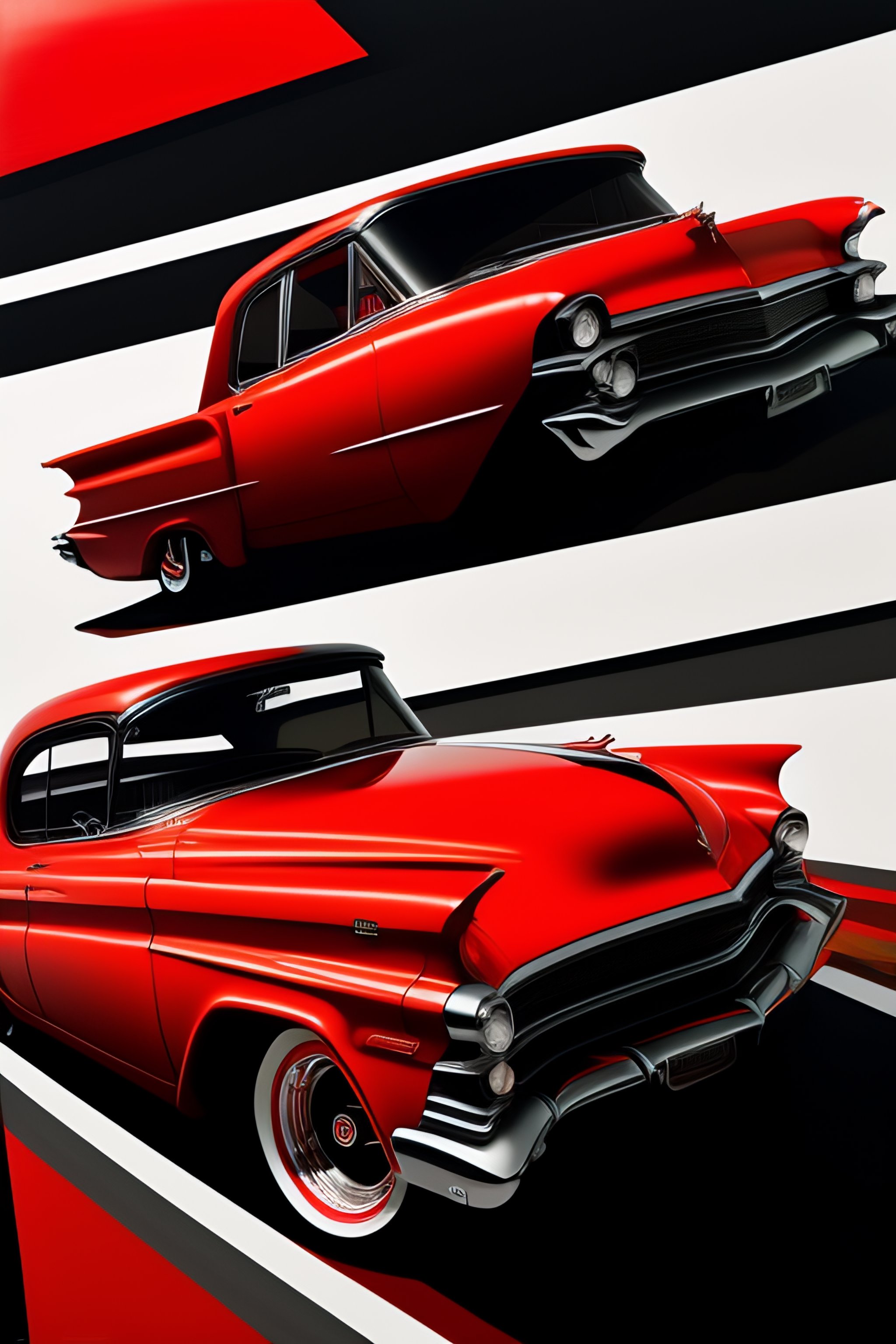 Lexica - Lowrider crash test, collage paper and tape, black and red oil ...