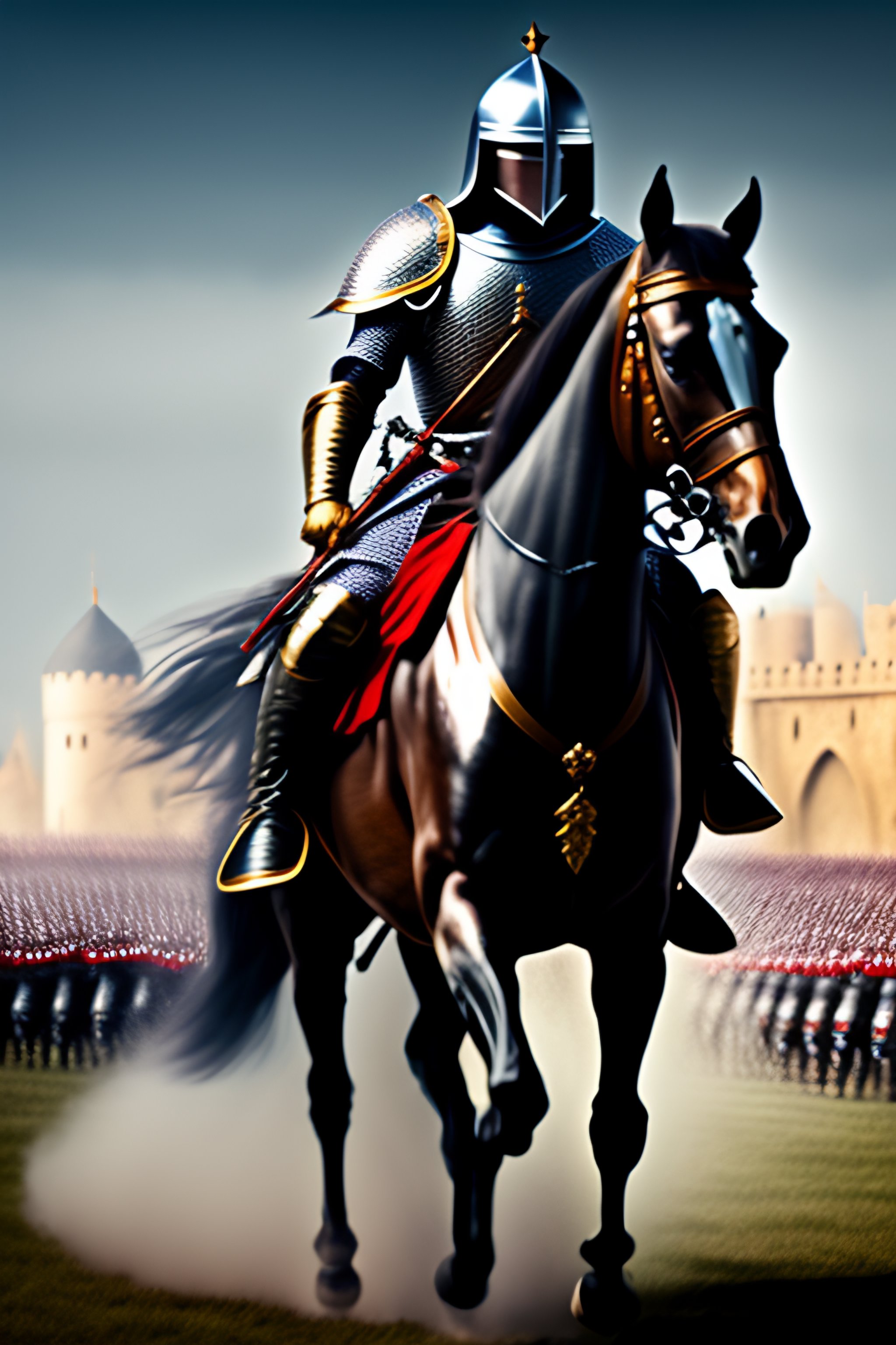 Lexica - Knight of the Middle Ages after winning a battle