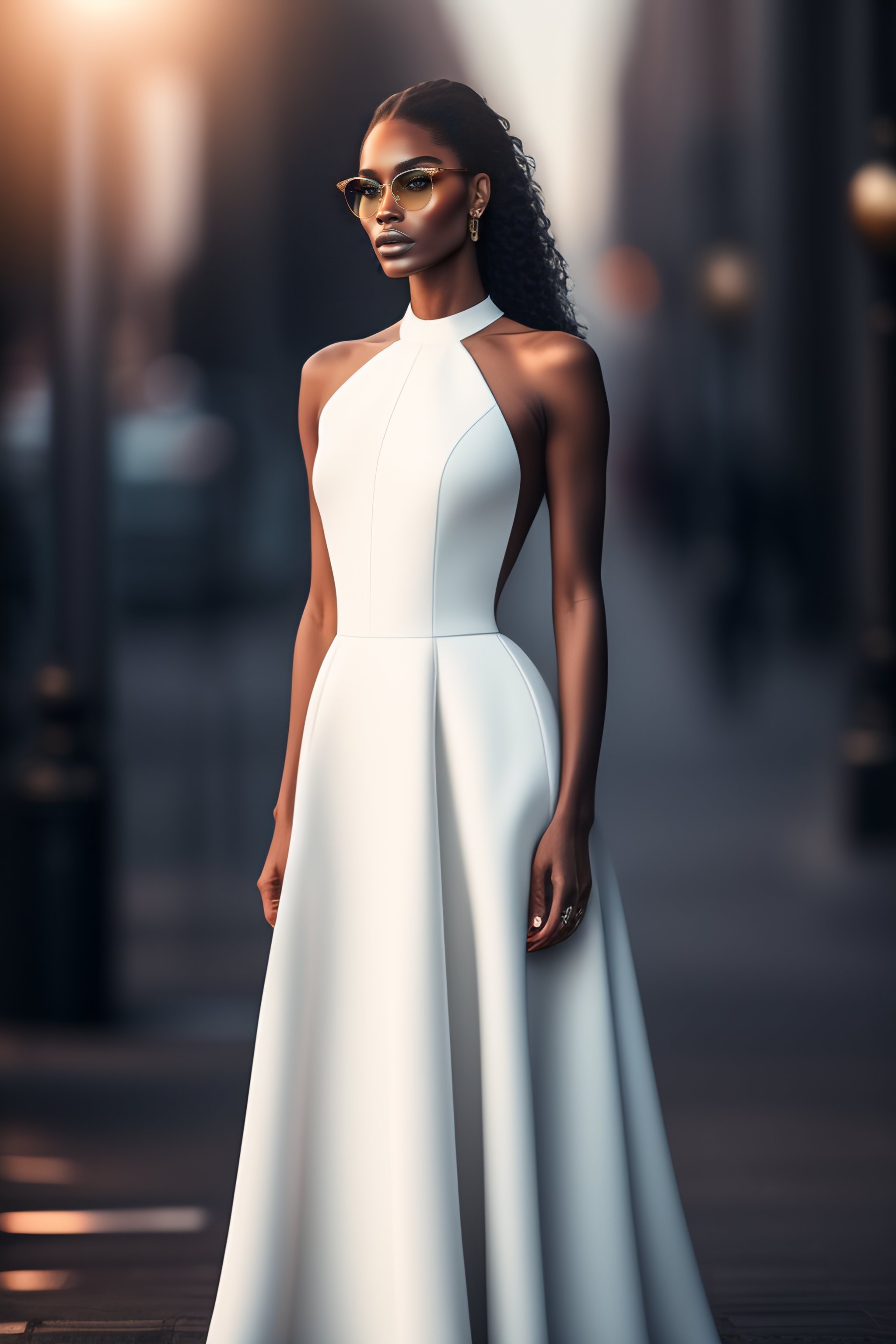 white dress design