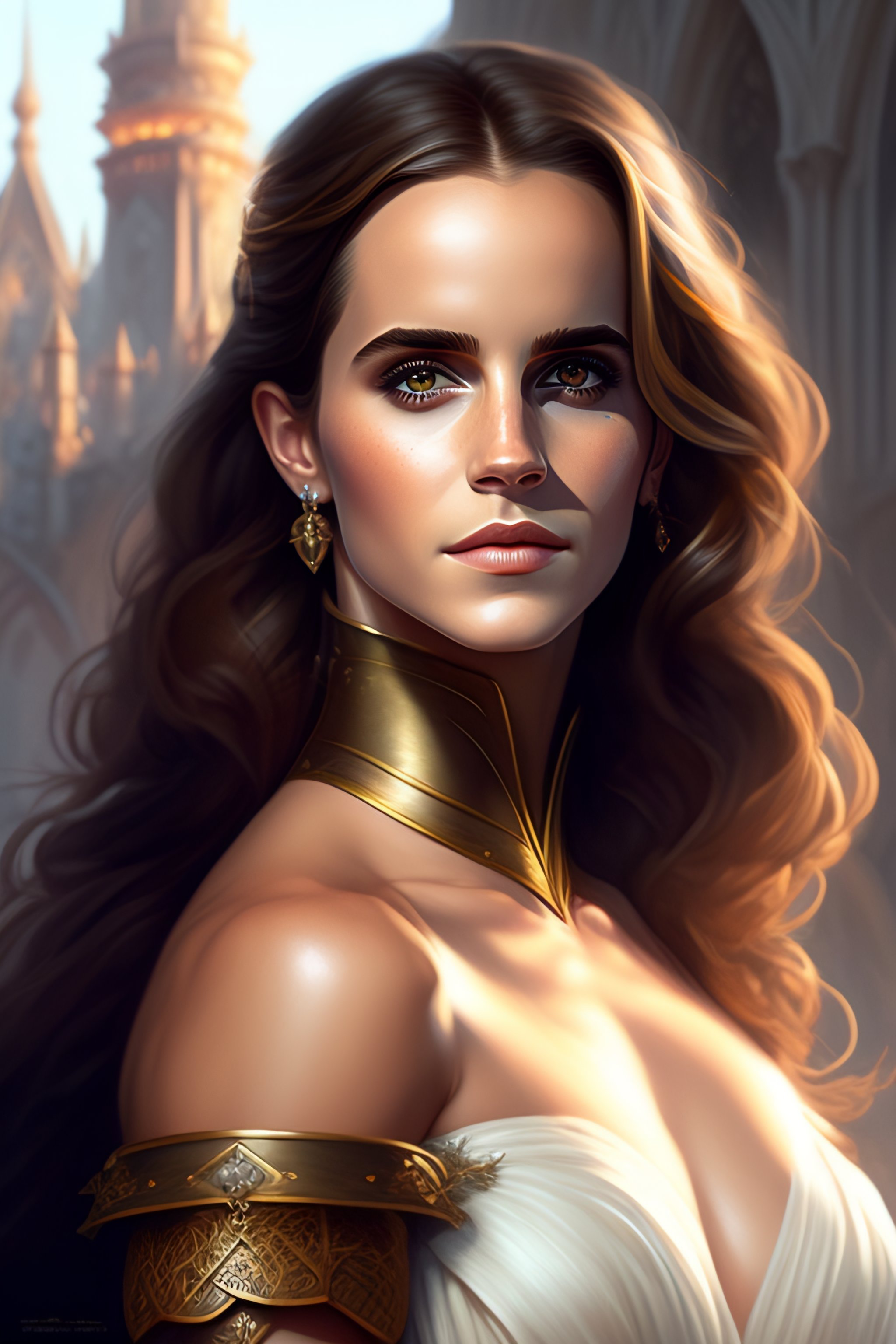 Lexica Full Potrait Of Emma Watson Muscular And Powerful Medieval Knight Woman Portrait Sci 9729