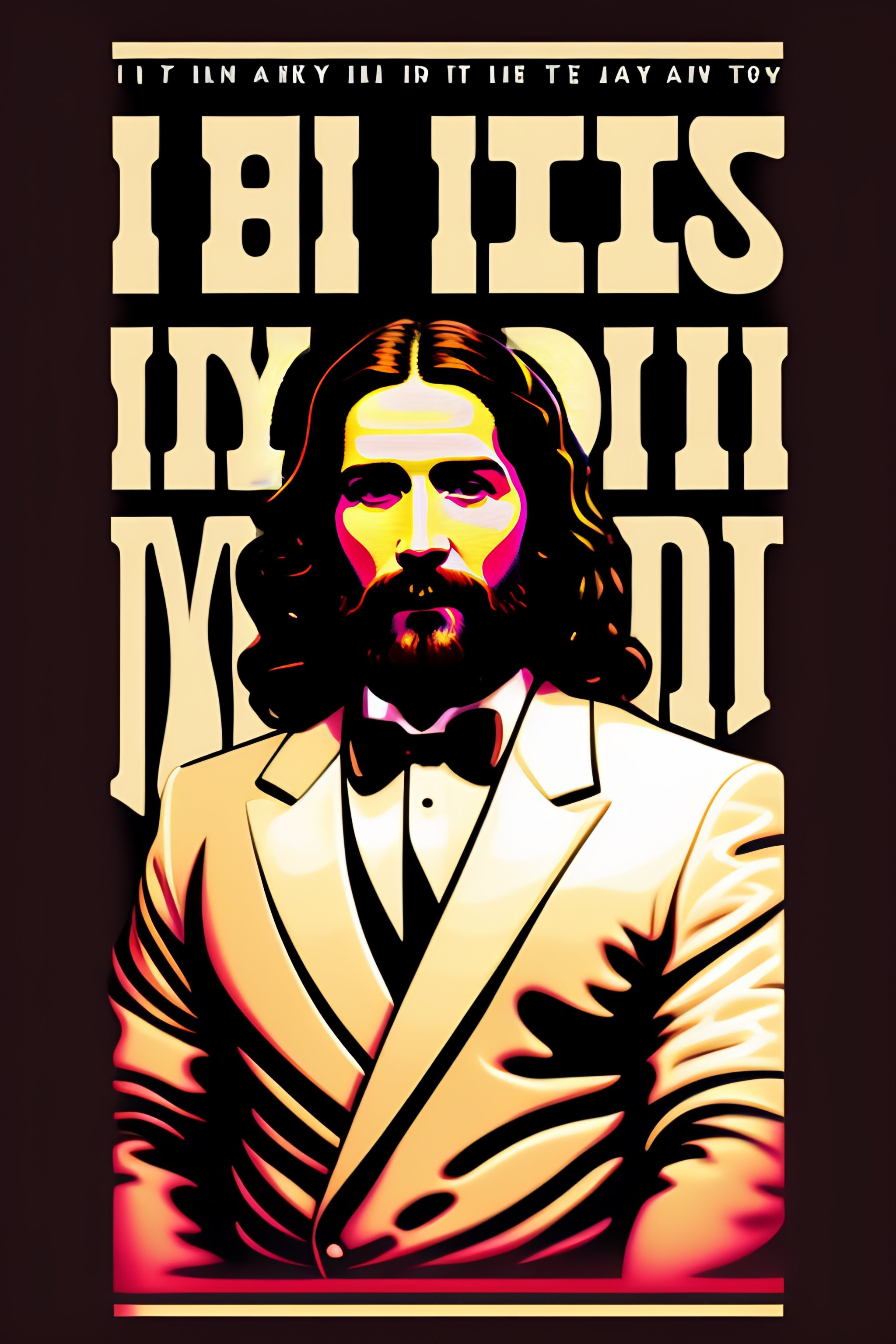 Jesus in a shop tuxedo t shirt