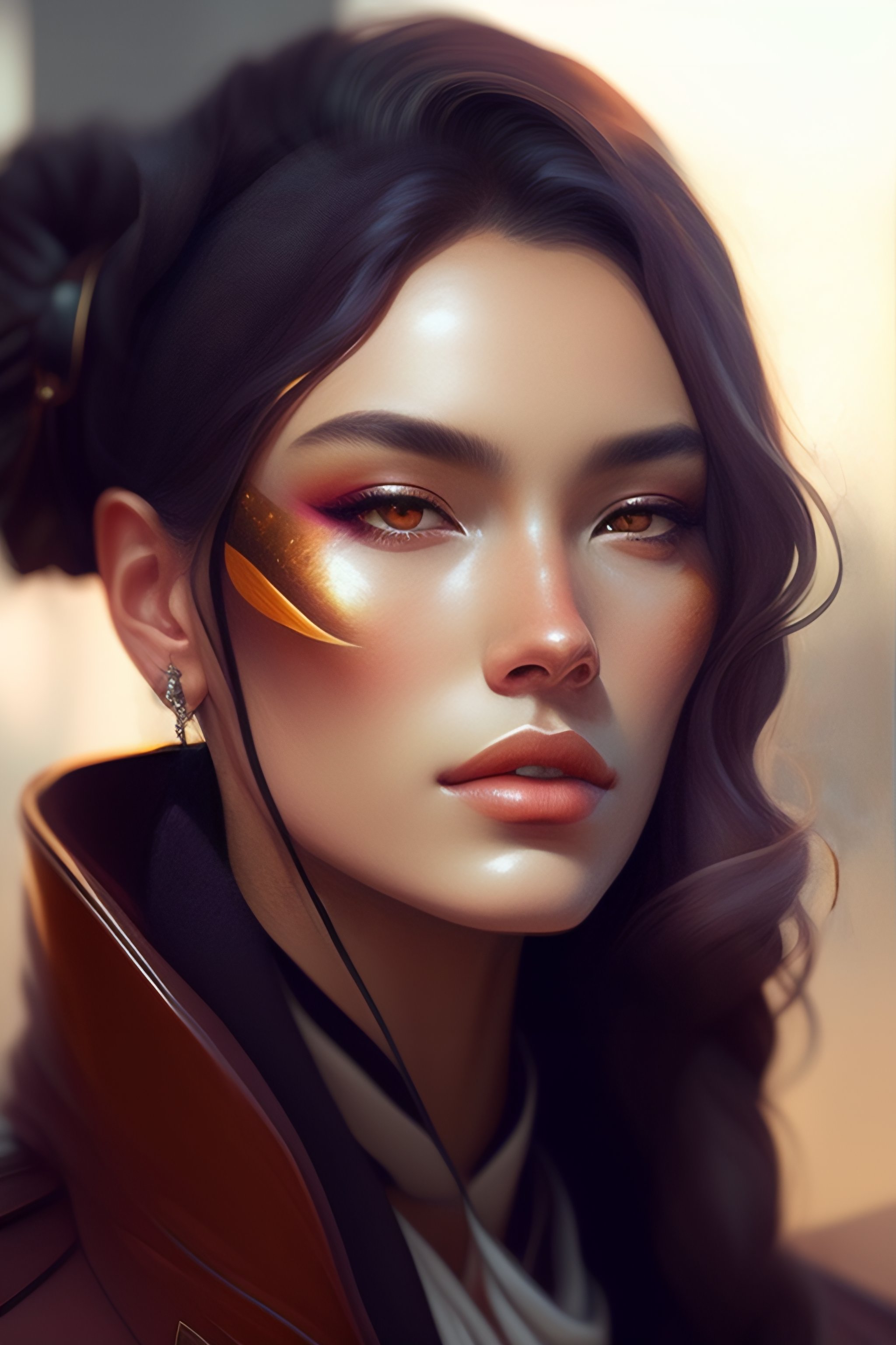 Lexica Close Up Of Face Painting Portrait Elegant Detail Sharp Focus Digital Art Concept