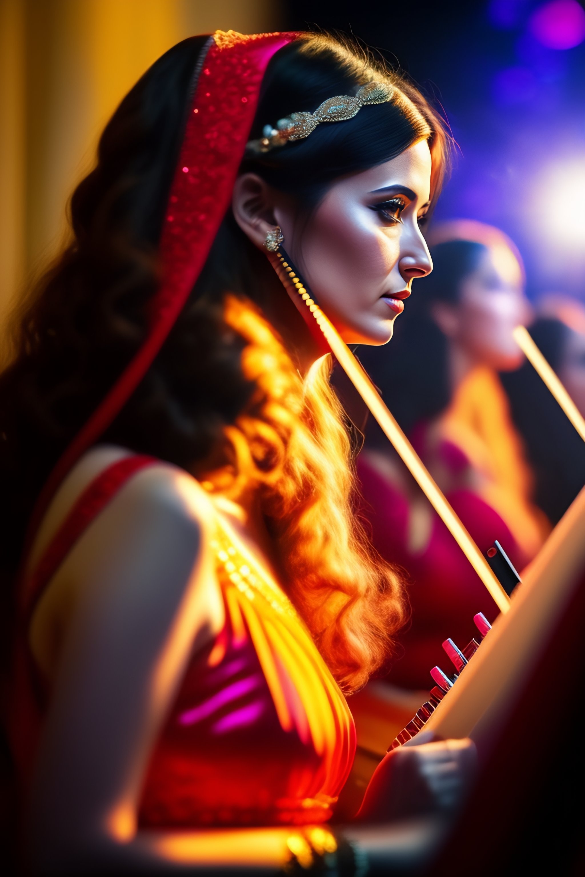 Lexica Female Flautists in dresses playing a bright concert in the
