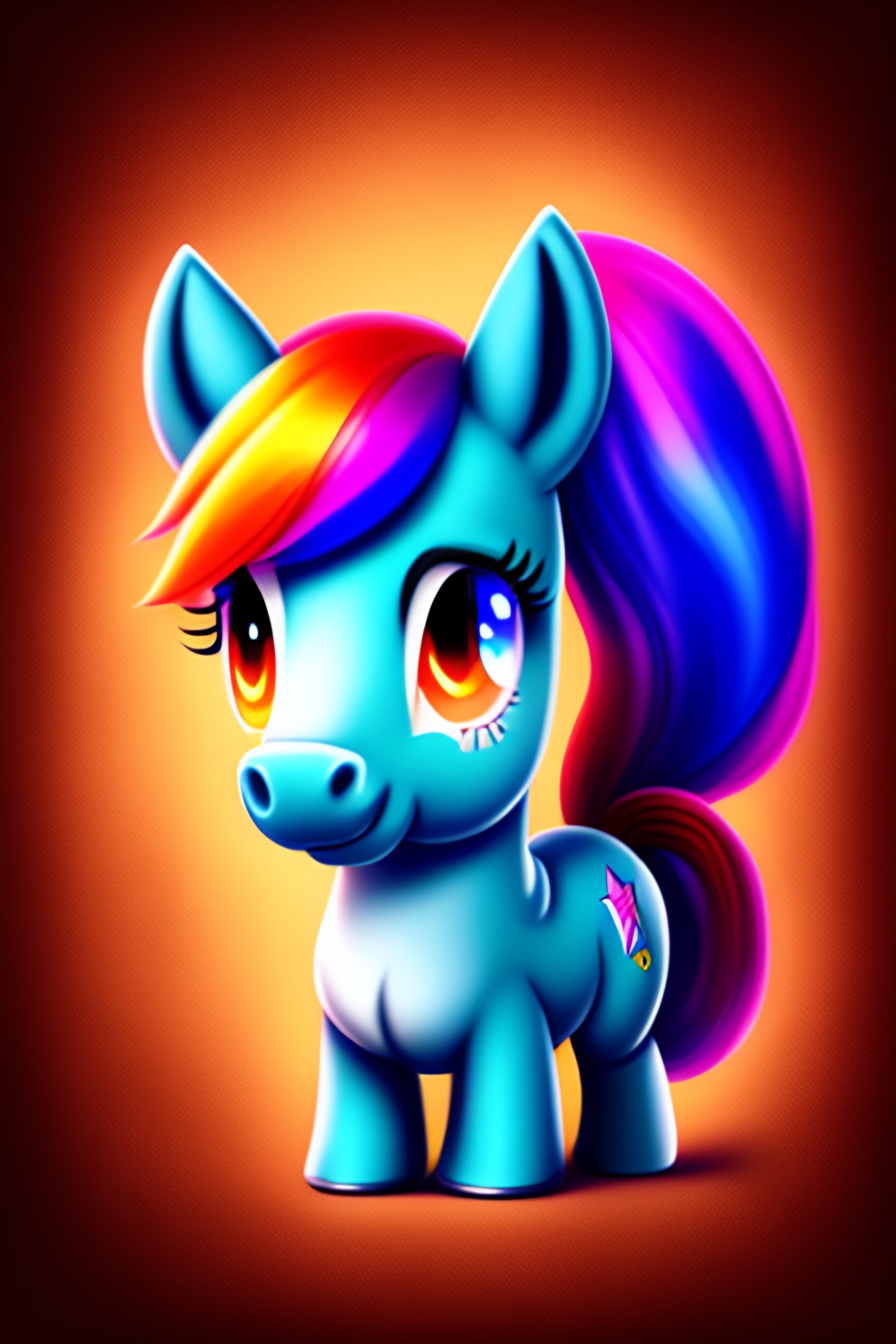 Lexica - Cute adorable little pony with wielding a rocket-launcher ...