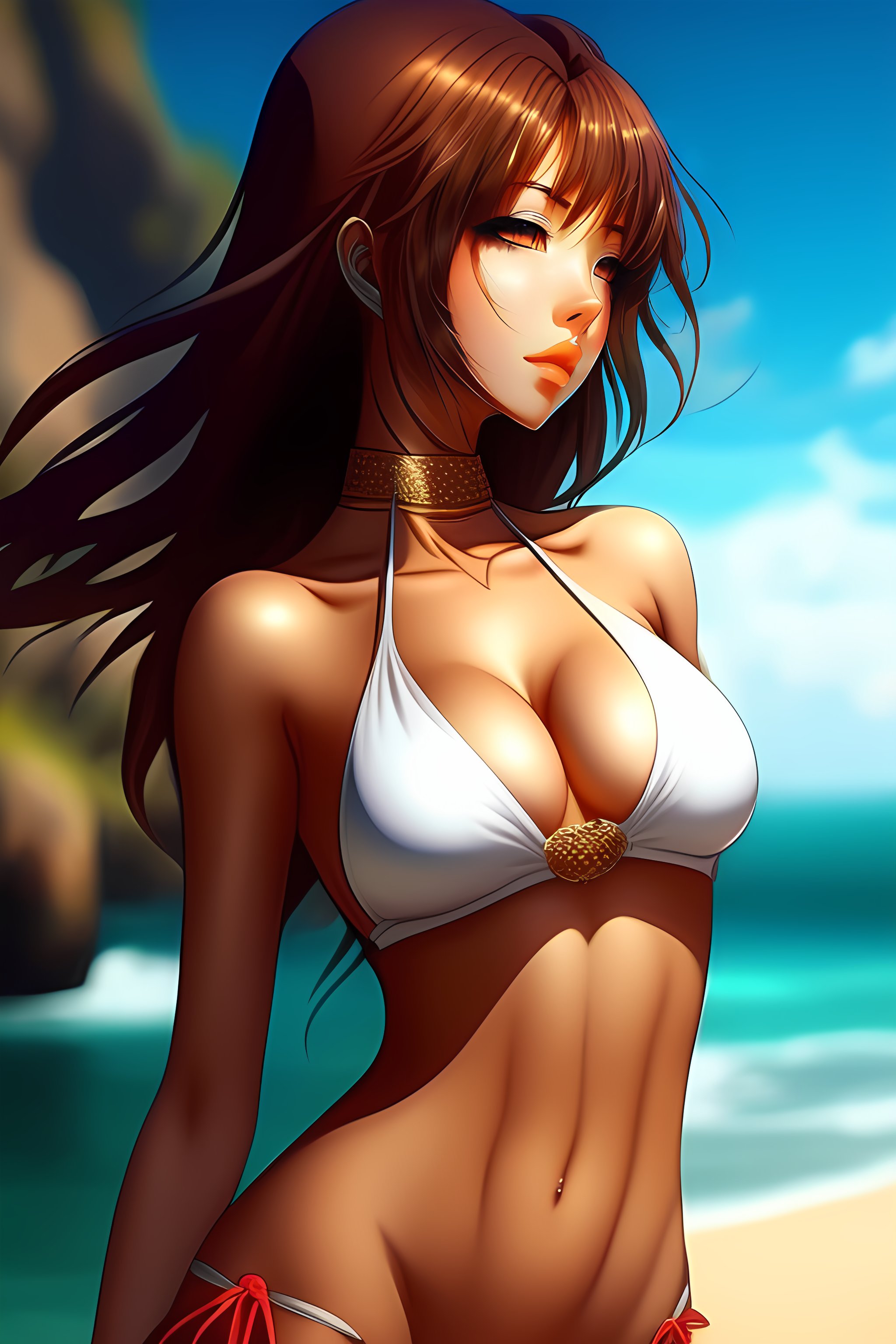 Lexica - Anime, bikini, beach, hot