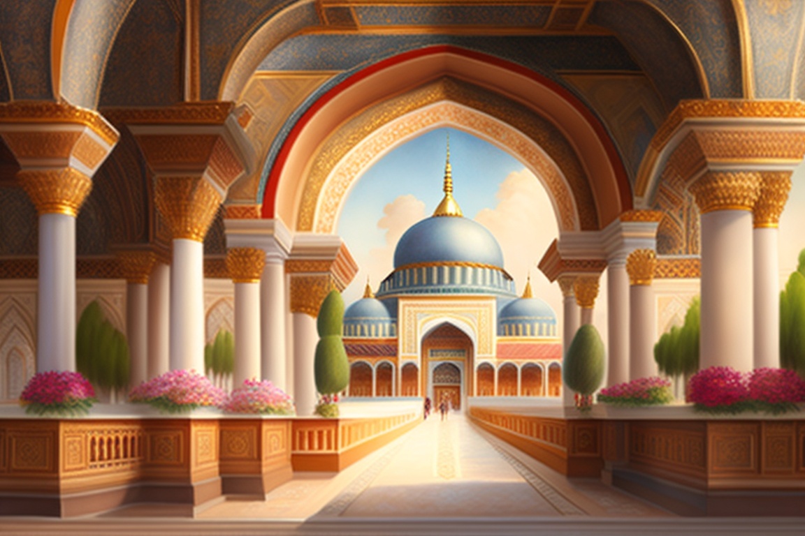 Lexica - Ultra realism picture watercolor, city Turkey topkapi palace
