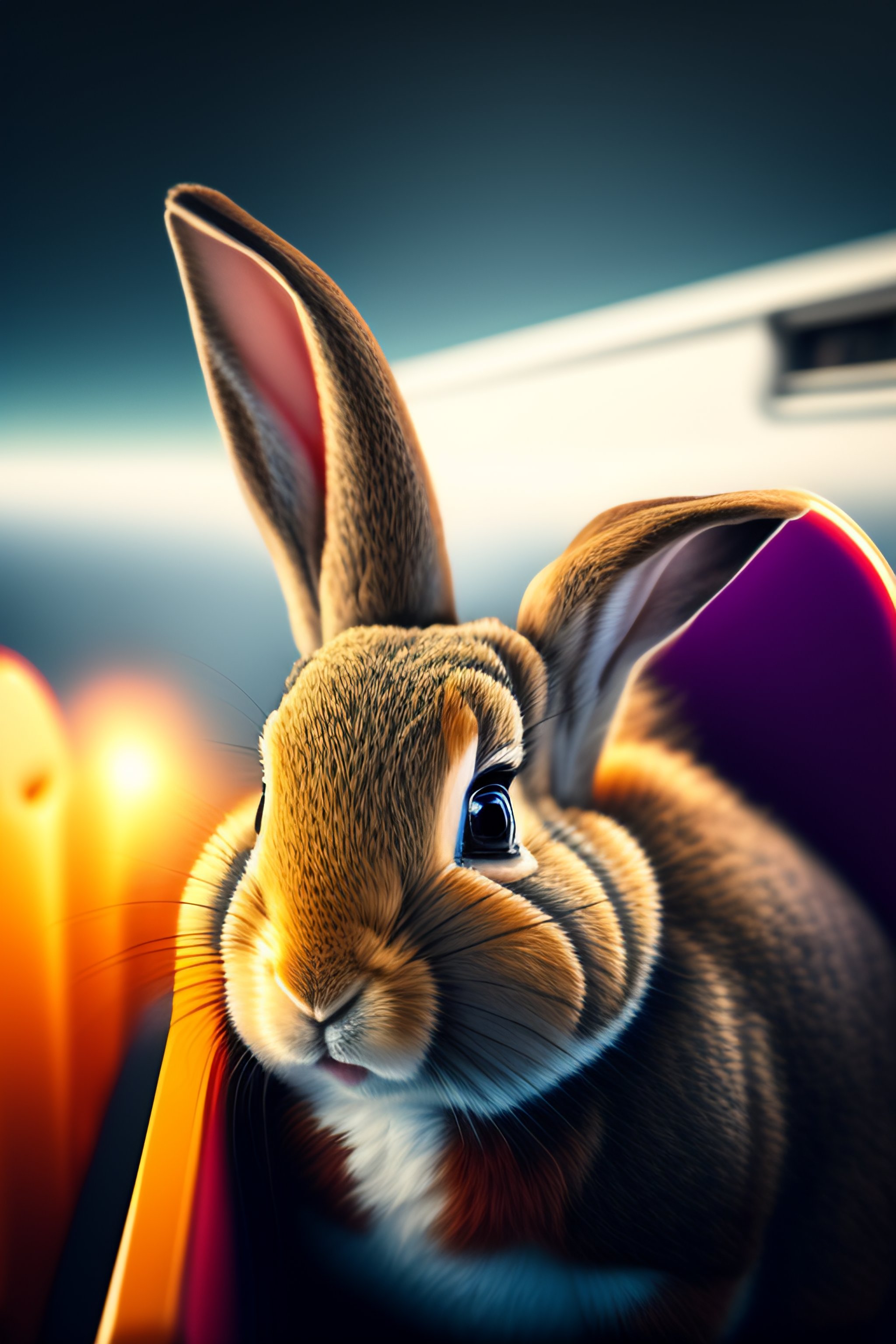 Lexica Rabbit on a plane