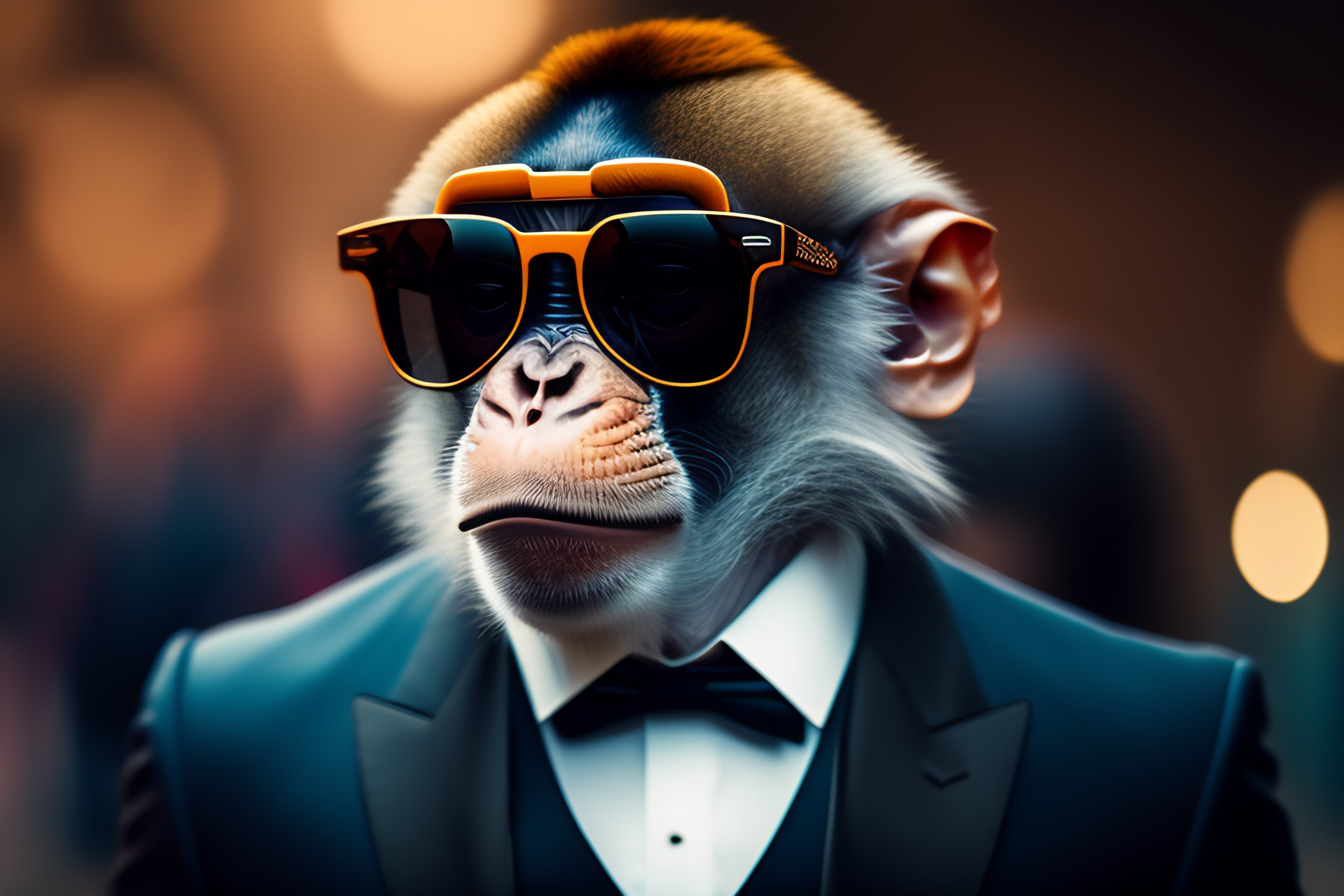 Lexica - Discord profile picture of a monkey wearing sunglasses