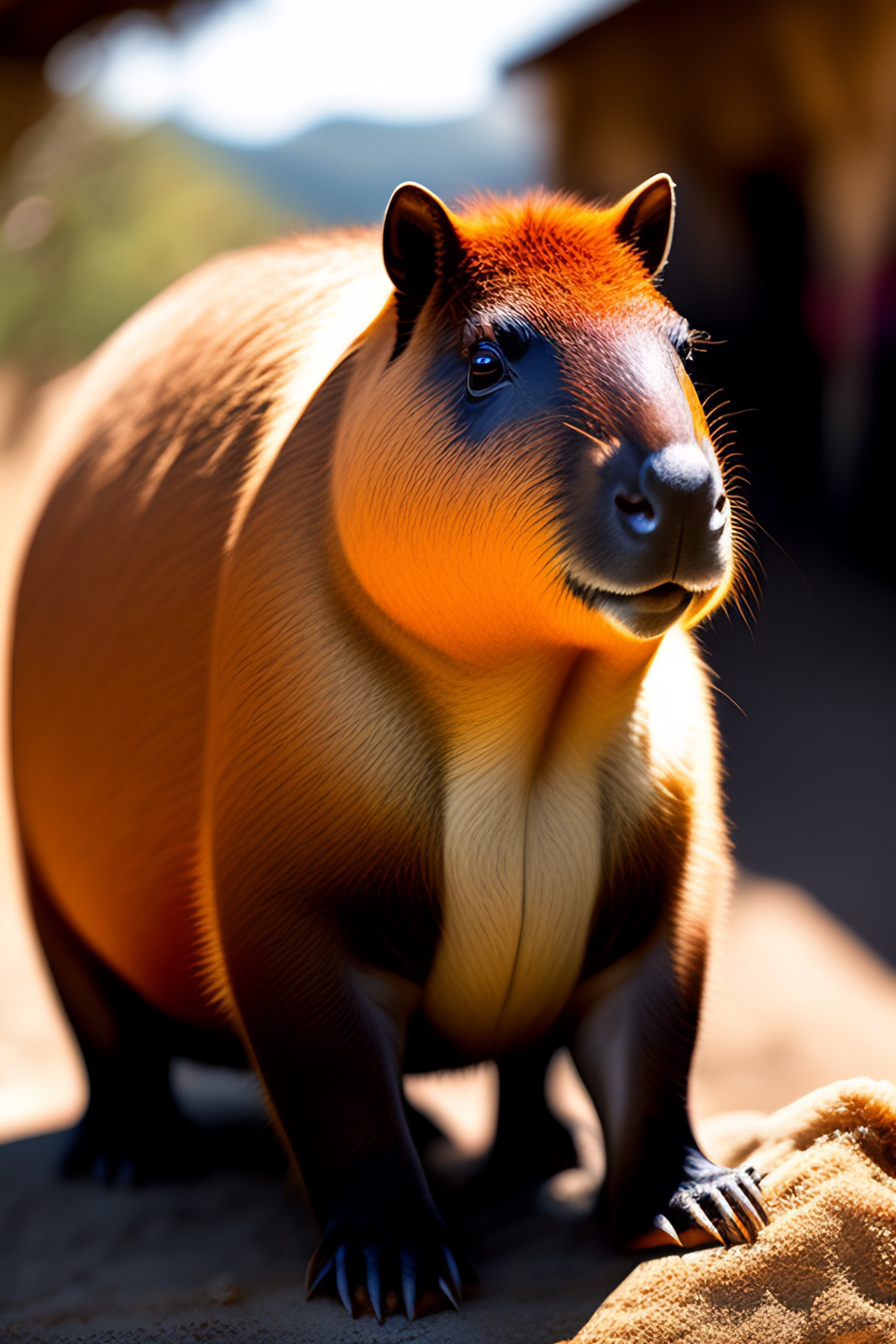 Lexica - Capybara with a ruana clothes in Boyaca Colombia