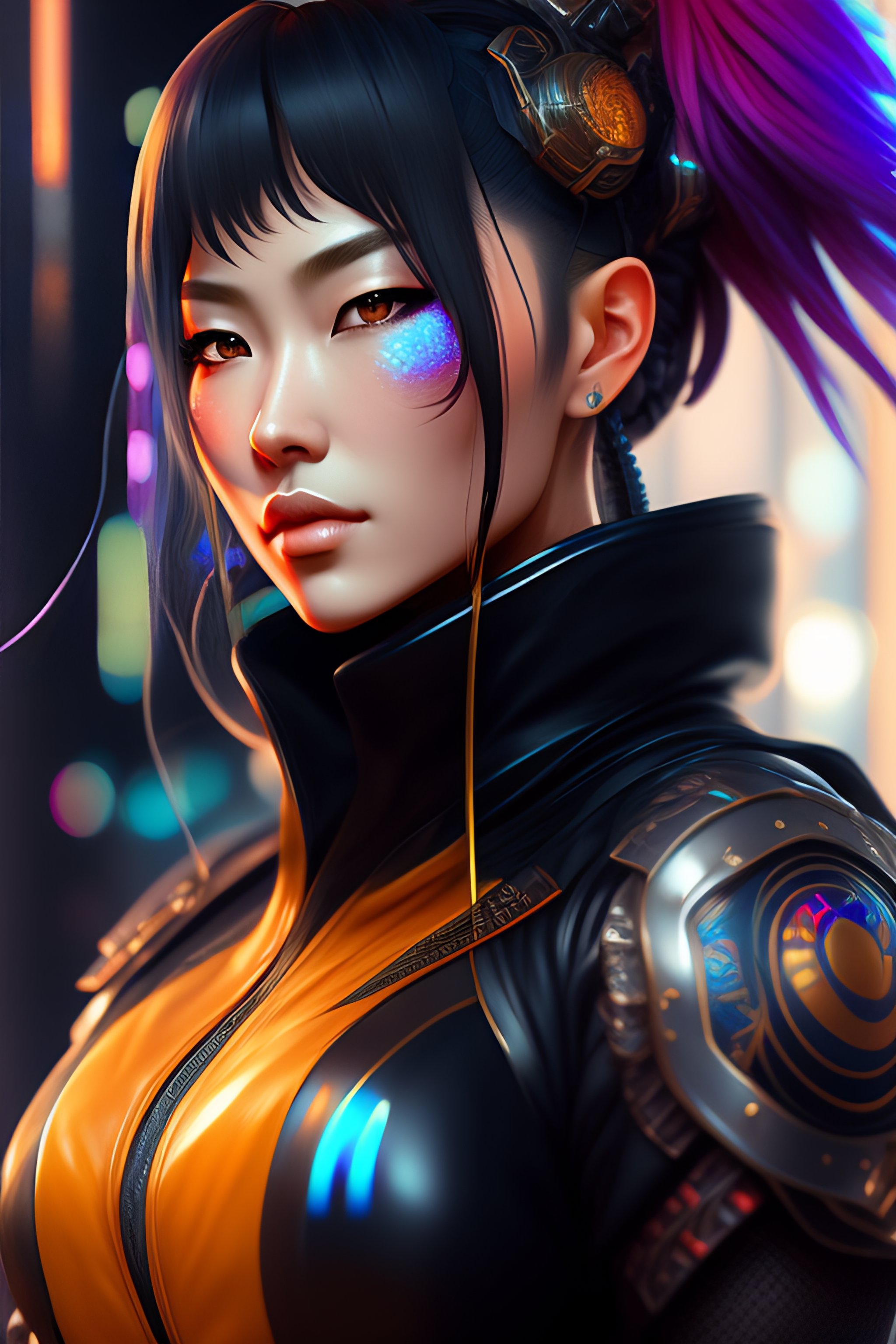 Lexica Portrait Of A Cyberpunk Cyborg Ninja Third Person Dandd Sci