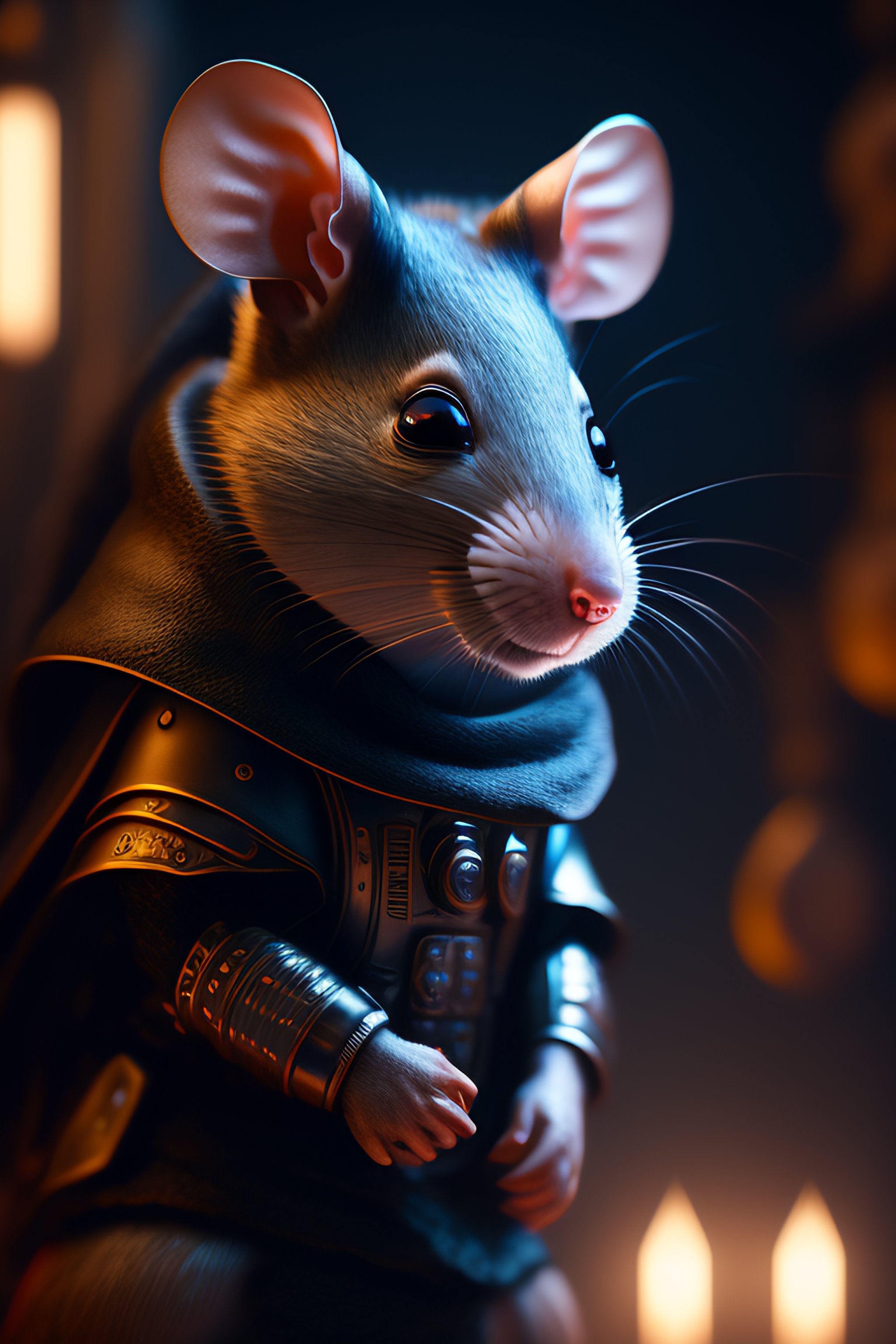 Lexica - Rat, destroyed to pieces with glowing black visor as a ...