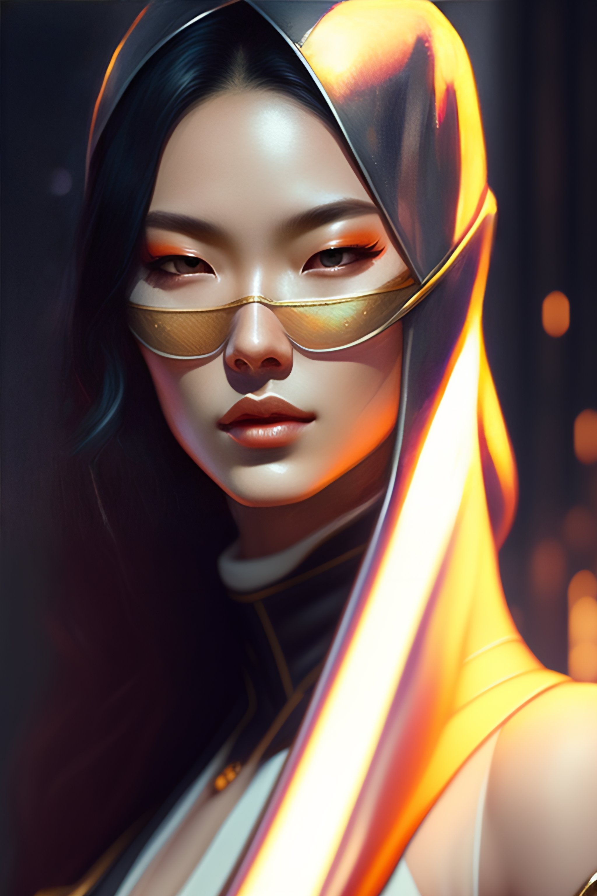 Lexica Masked woman, pale skin cyberpunk sharp details, sharp focus