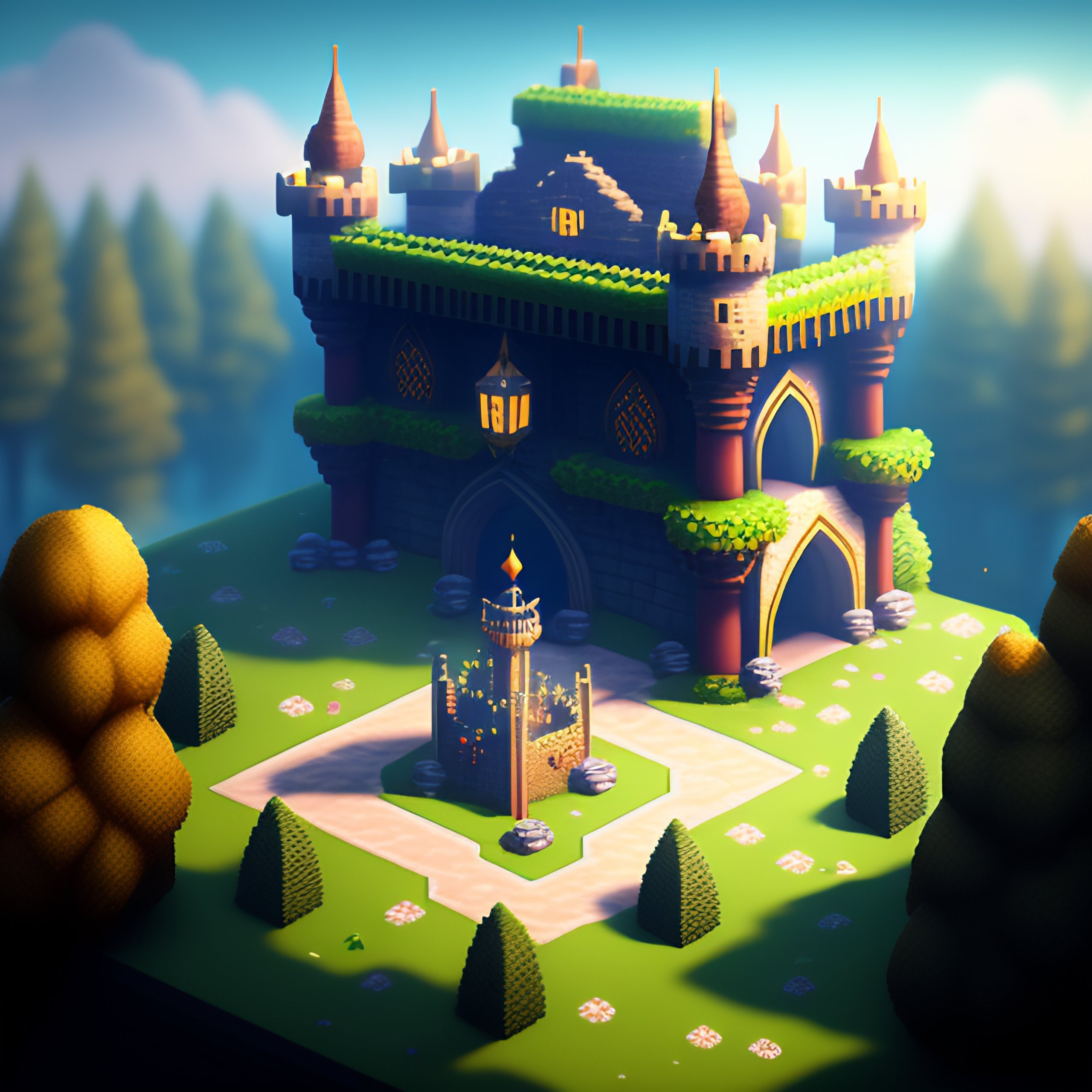 Lexica - A knight in isometric castle