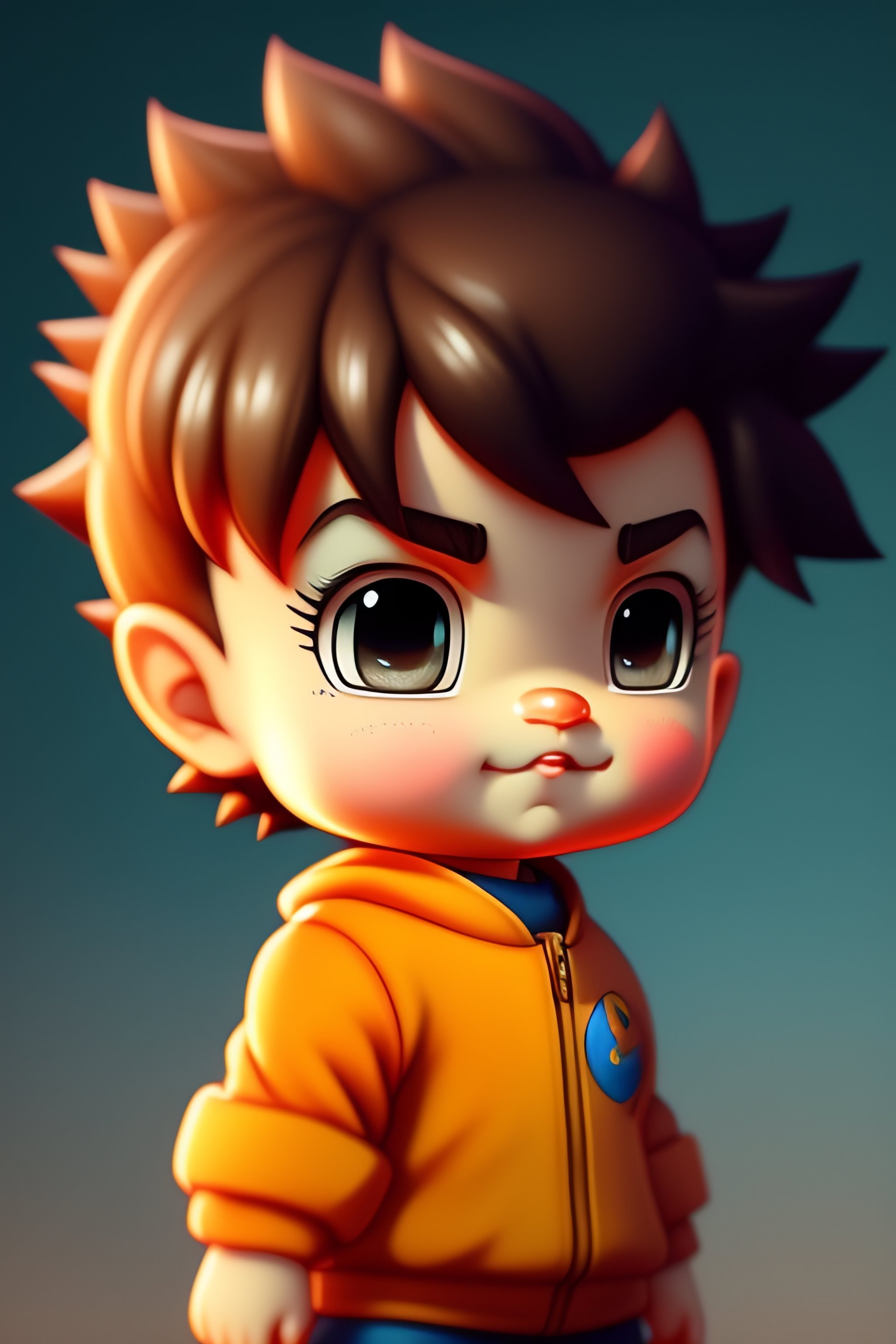 Lexica - Cute And Adorable Cartoon Goku Baby, Fantasy, Dreamlike 