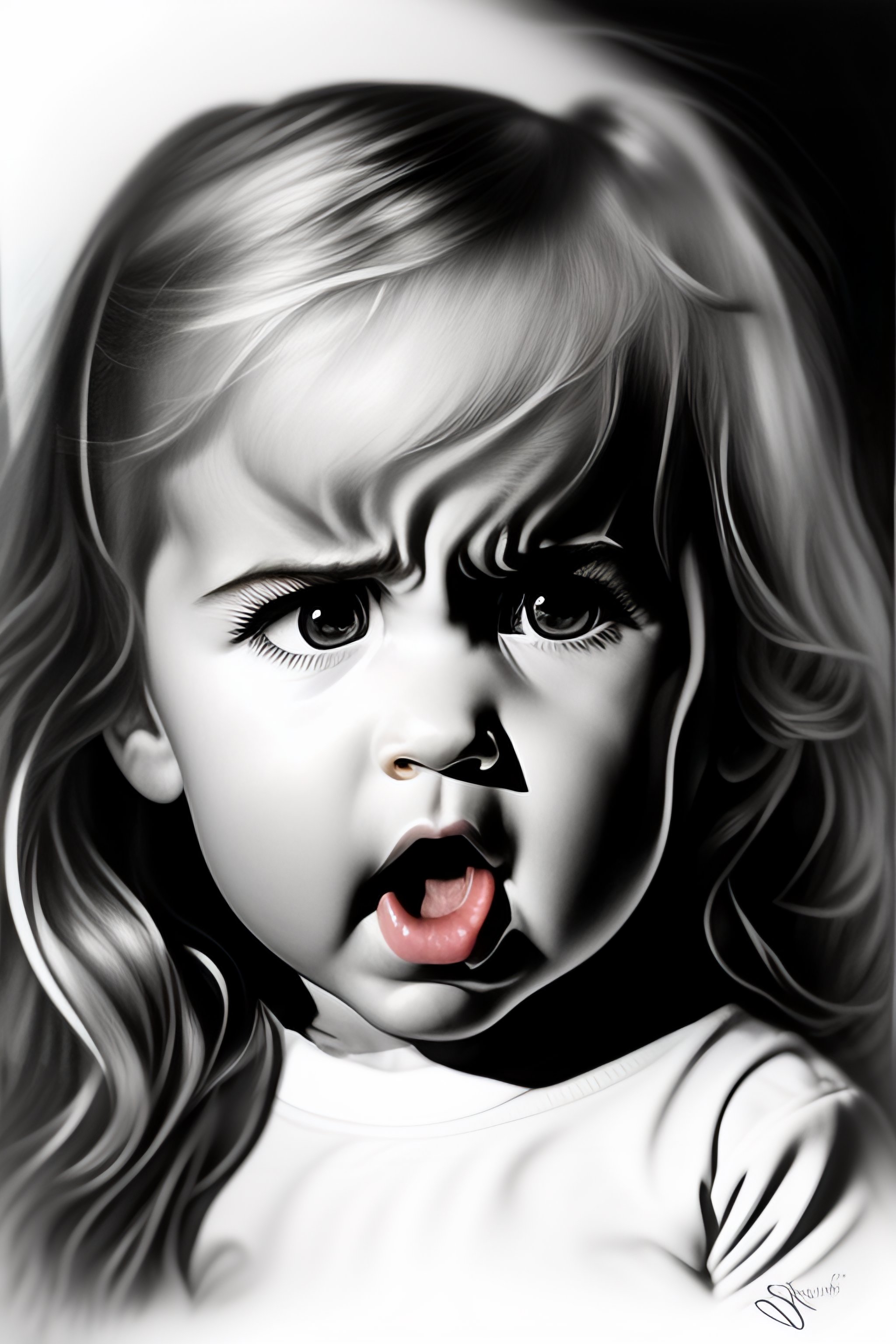 lexica-sketch-drawing-of-a-3-year-old-blonde-girl-angry